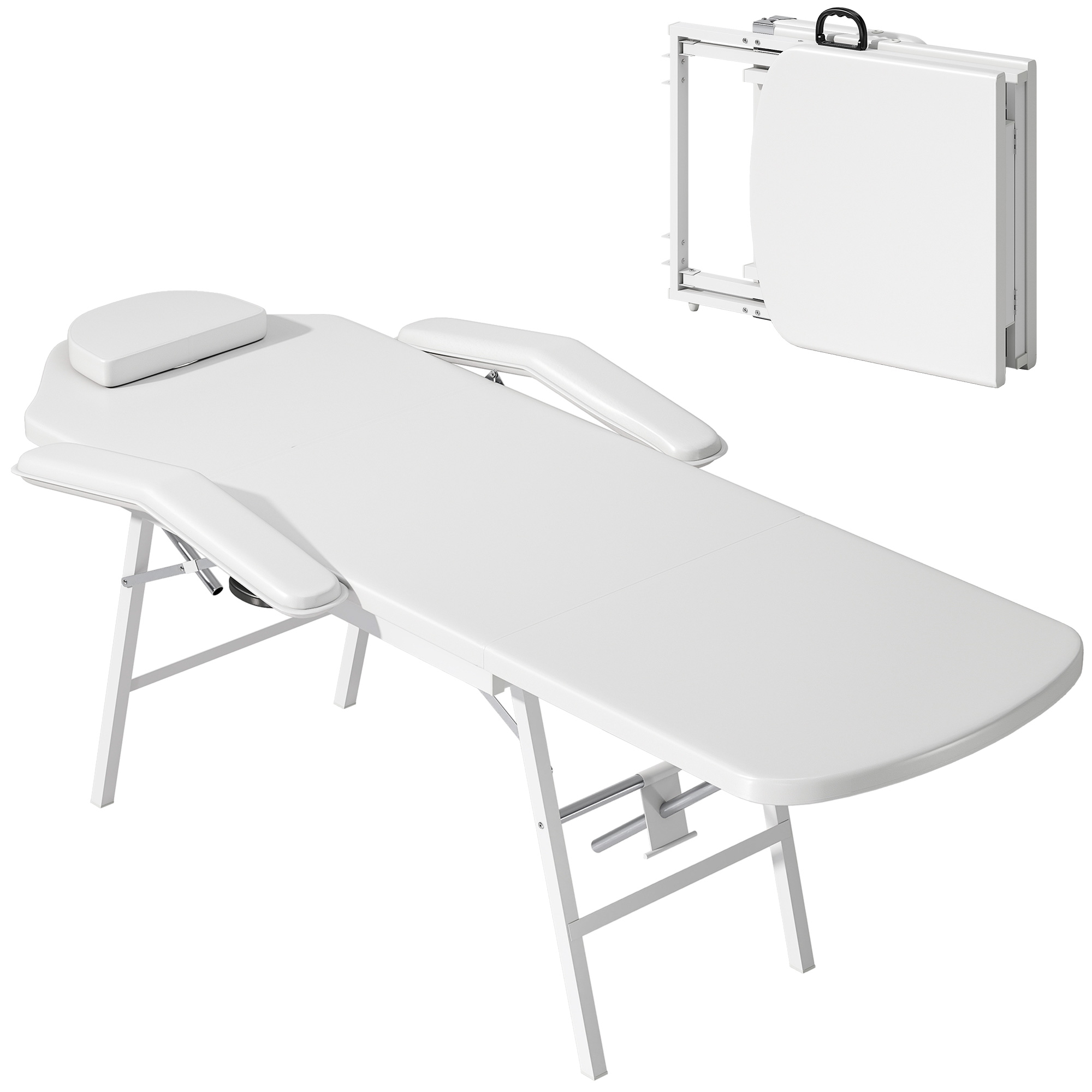 HOMCOM Mobile Massageliege 3 Zonen Klappbar Massagetisch Höhenverstellbar 8 günstig online kaufen