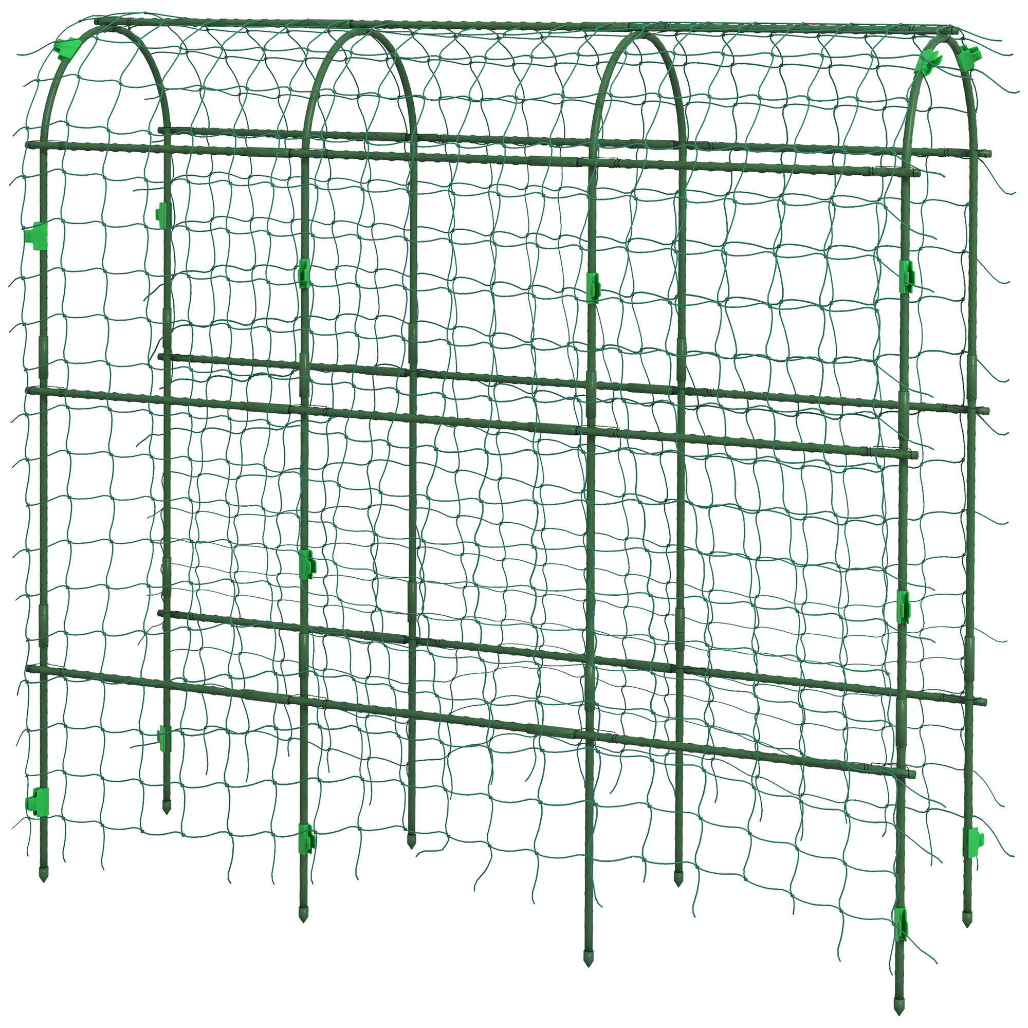 Outsunny Grande arche de jardin, filet de protection des oiseaux, assemblage facile, métal, 43 x 182 x 183 cm
