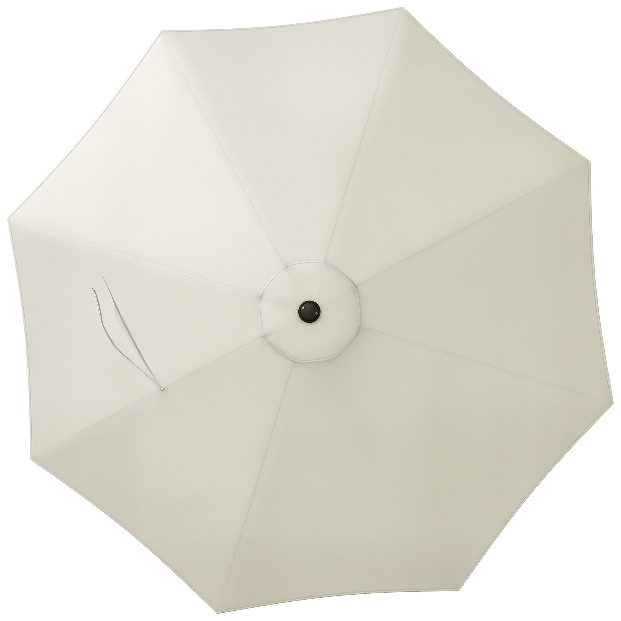 Outsunny Copertină de Rezervă pentru Umbrelă cu Priză de Aer, Rezistentă la UV și Apă, Ø295 cm, Alb Crem | Aosom Romania