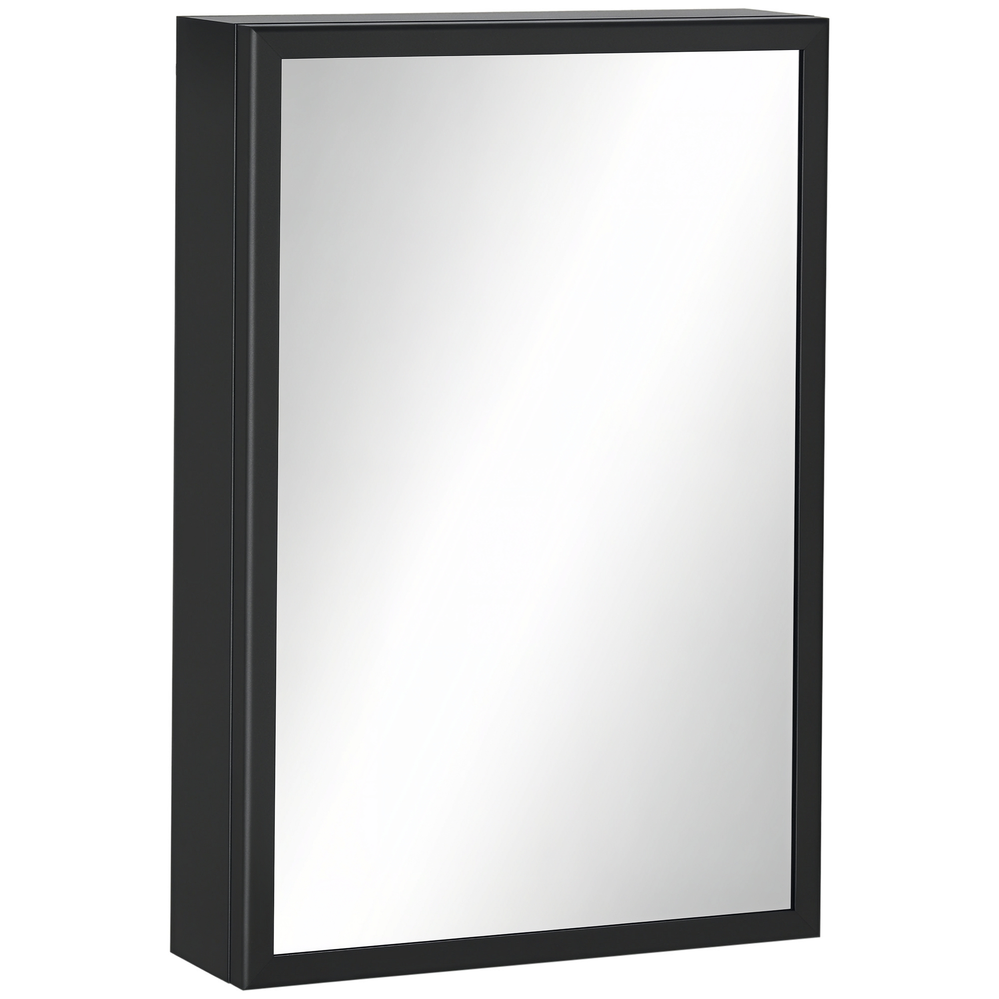 Armoire Miroir Salle De Bain LED RGB - 80x12x45 Cm, 2 étagères, Noir, à Monter, Alimentation USB (adaptateur Non Fourni) - 4