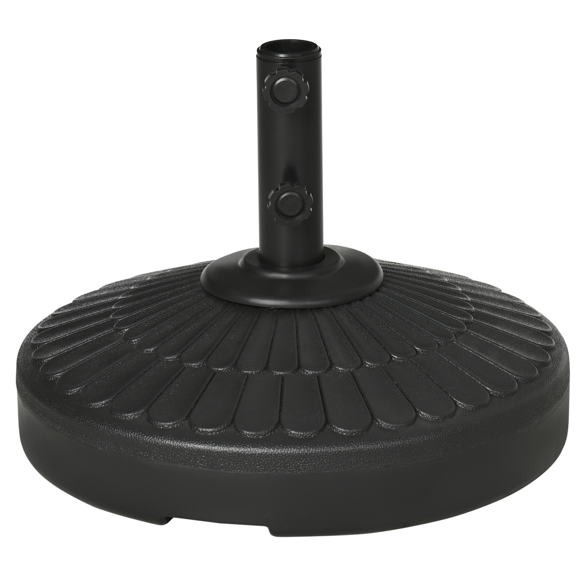 Outsunny Base de Parasol de Jardin de diamètre 38-48 mm avec Remplissage Latéral, Ø48.5x36 cm