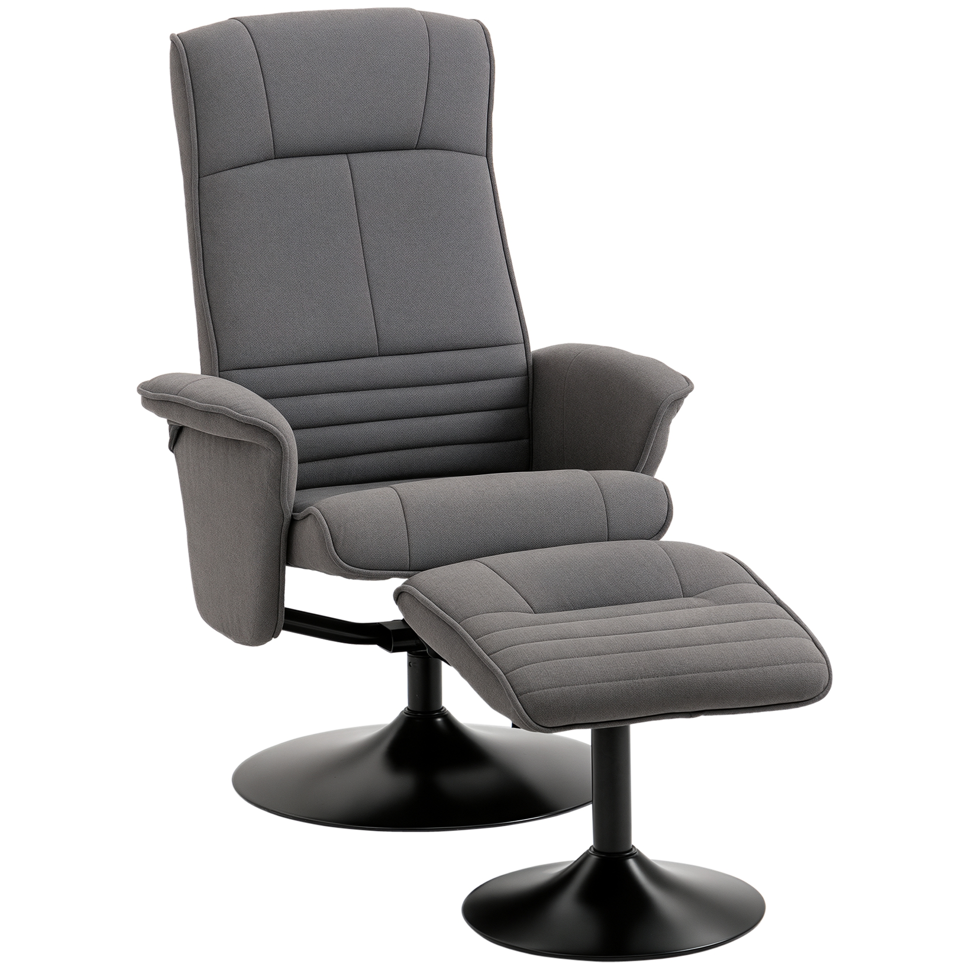 HOMCOM Relaxsessel mit Fußhocker 360° drehbar, verstellbarer Fernsehsessel günstig online kaufen