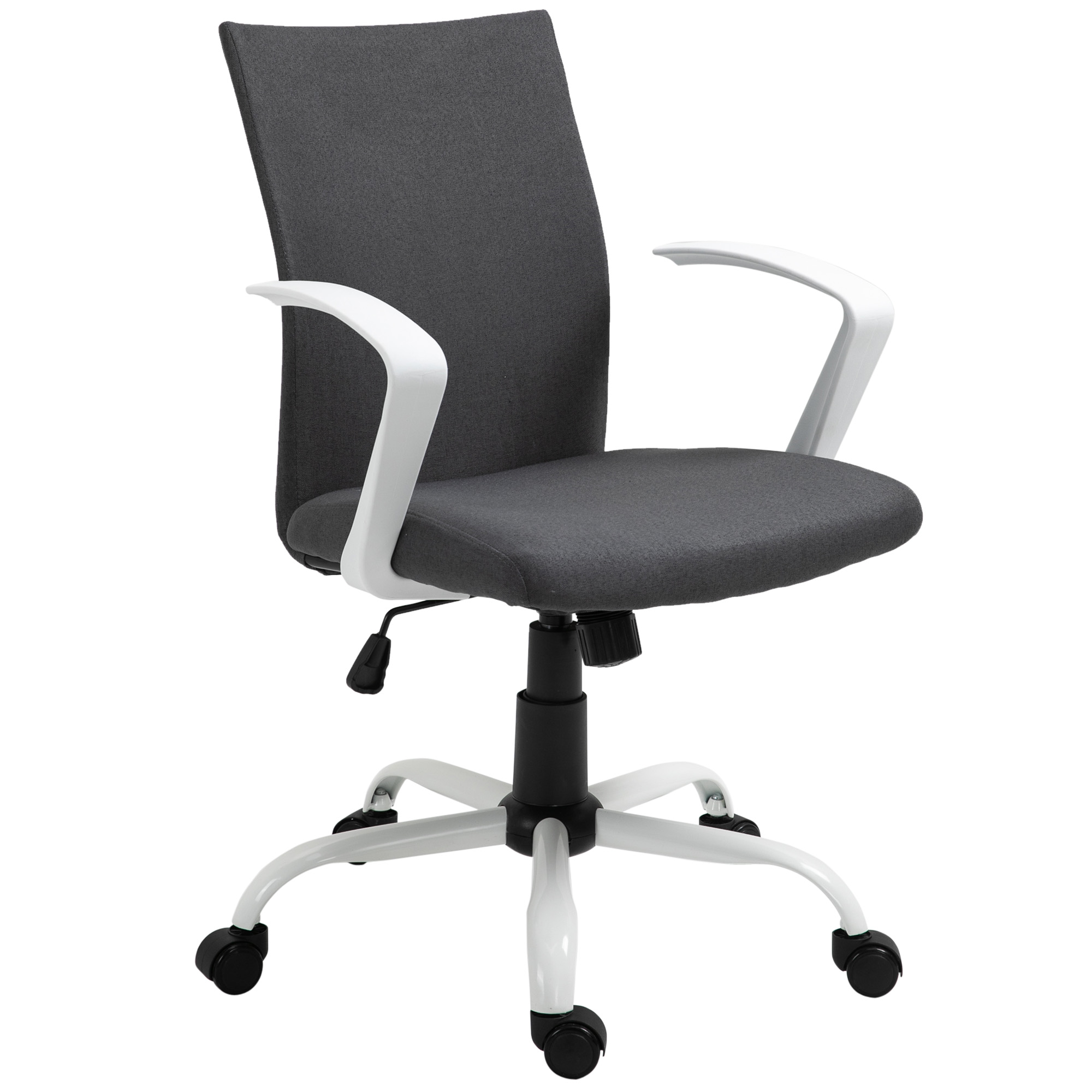 Chaise de Bureau Ergonomique et Pivotante avec Hauteur Réglable, Gris Foncé