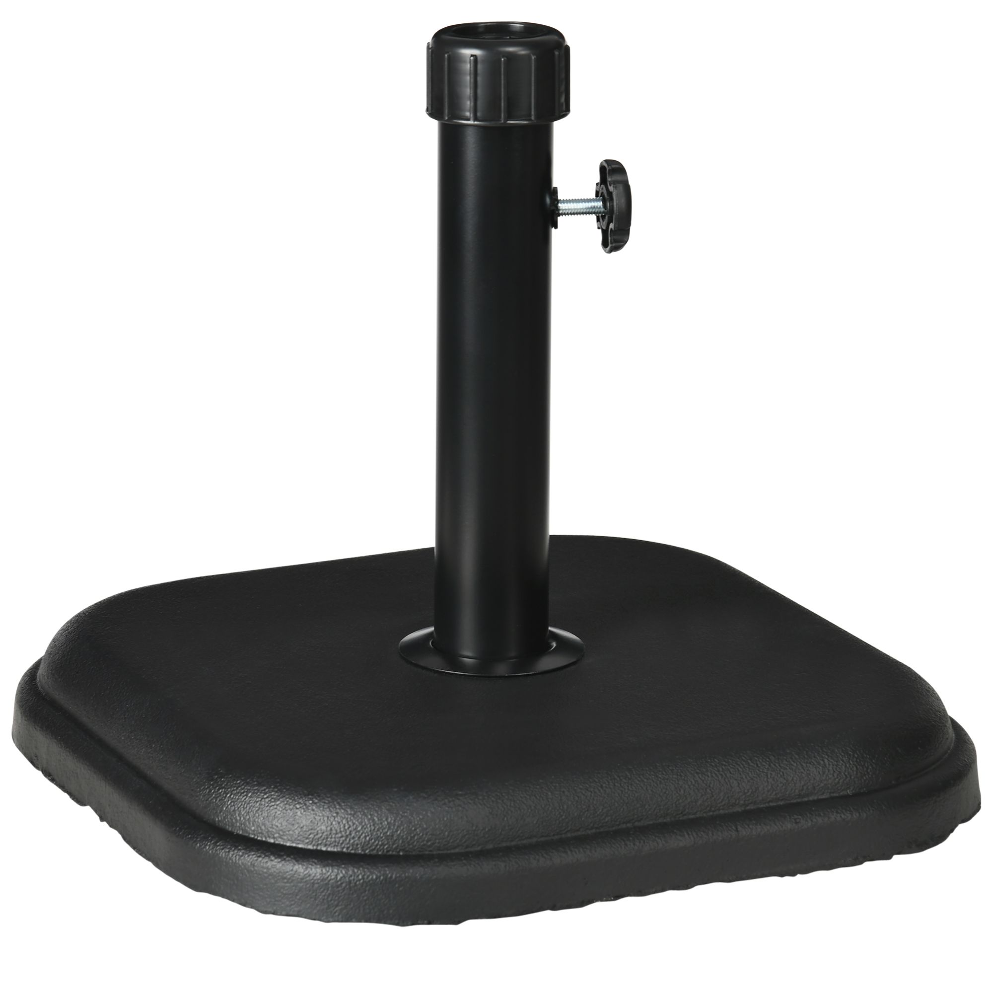 Outsunny Base pour Parasol de Jardin en Plastique et Ciment de 11kg, 36x36x31 cm, Noir