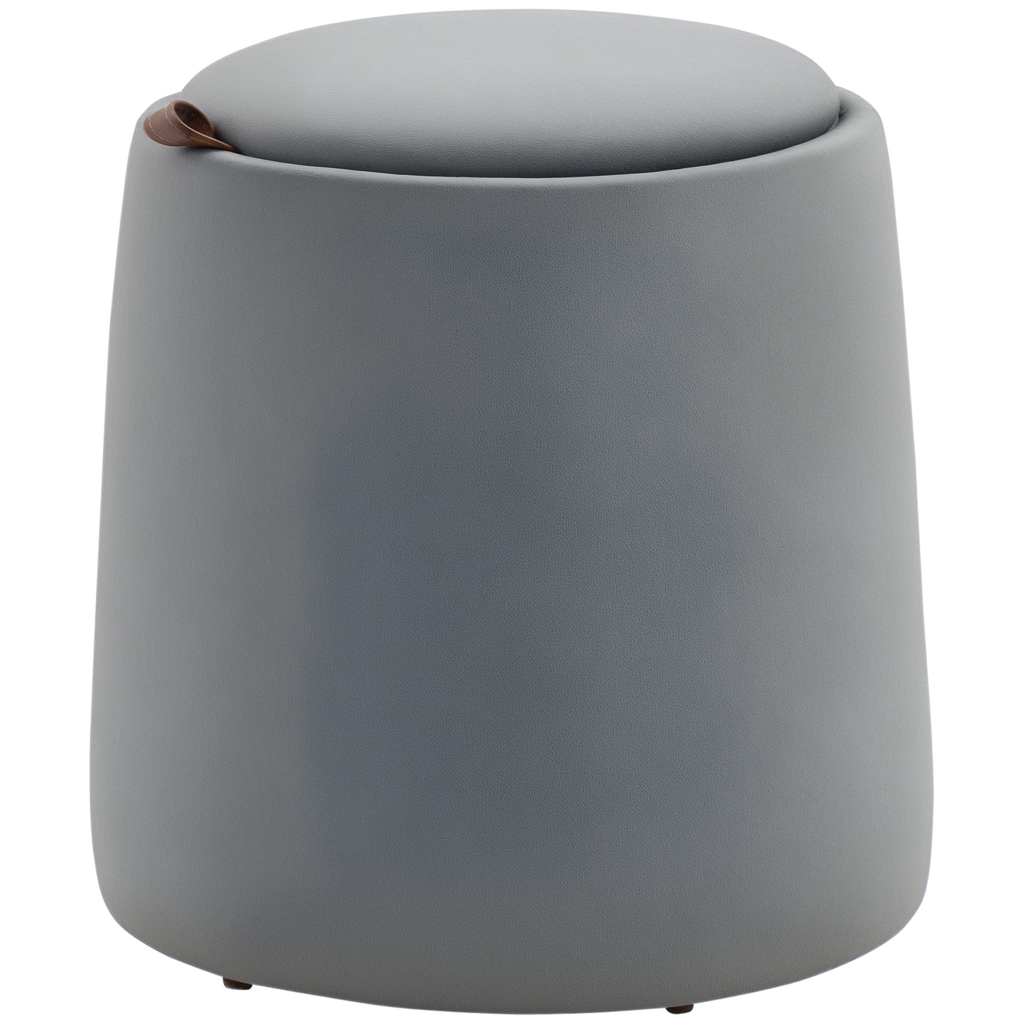 HOMCOM 2-in-1 Ottomane runder Sitzhocker in Grau Samtoptik mit Stauraum abn günstig online kaufen