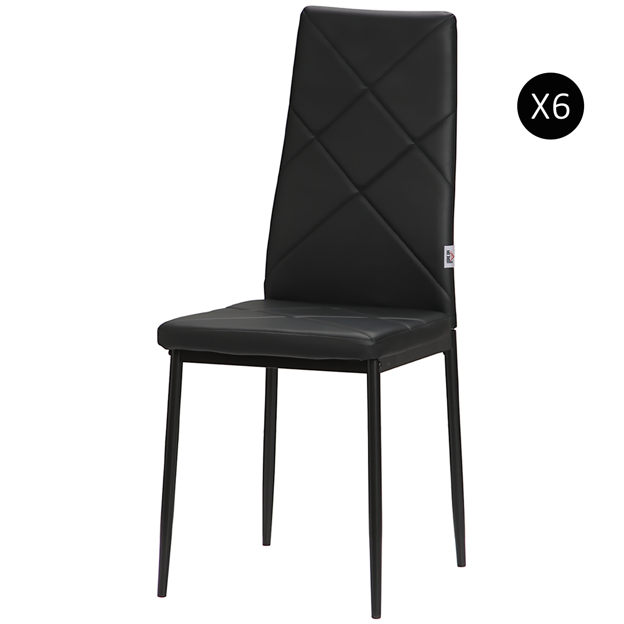 Silla HOMCOM negra de polipiel (ref. 835-835V02BK)