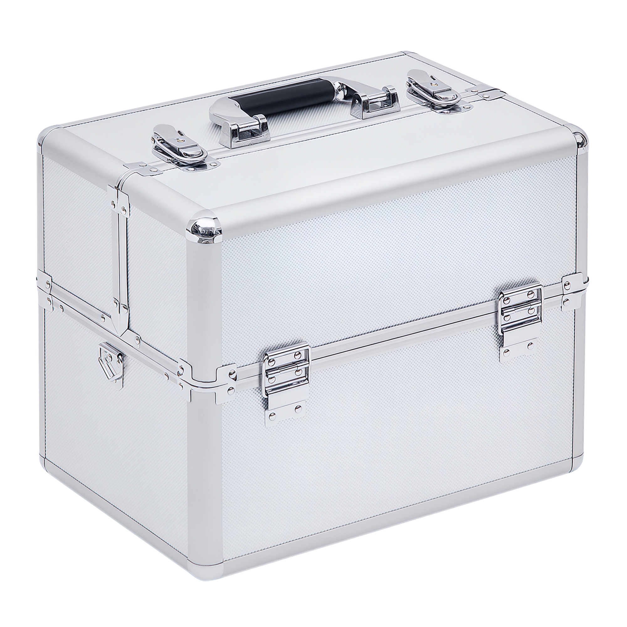 HOMCOM Maletín Maquillaje 36,5x24x29cm 3 Niveles Maleta Neceser Cosmetica Profesional | Aosom España