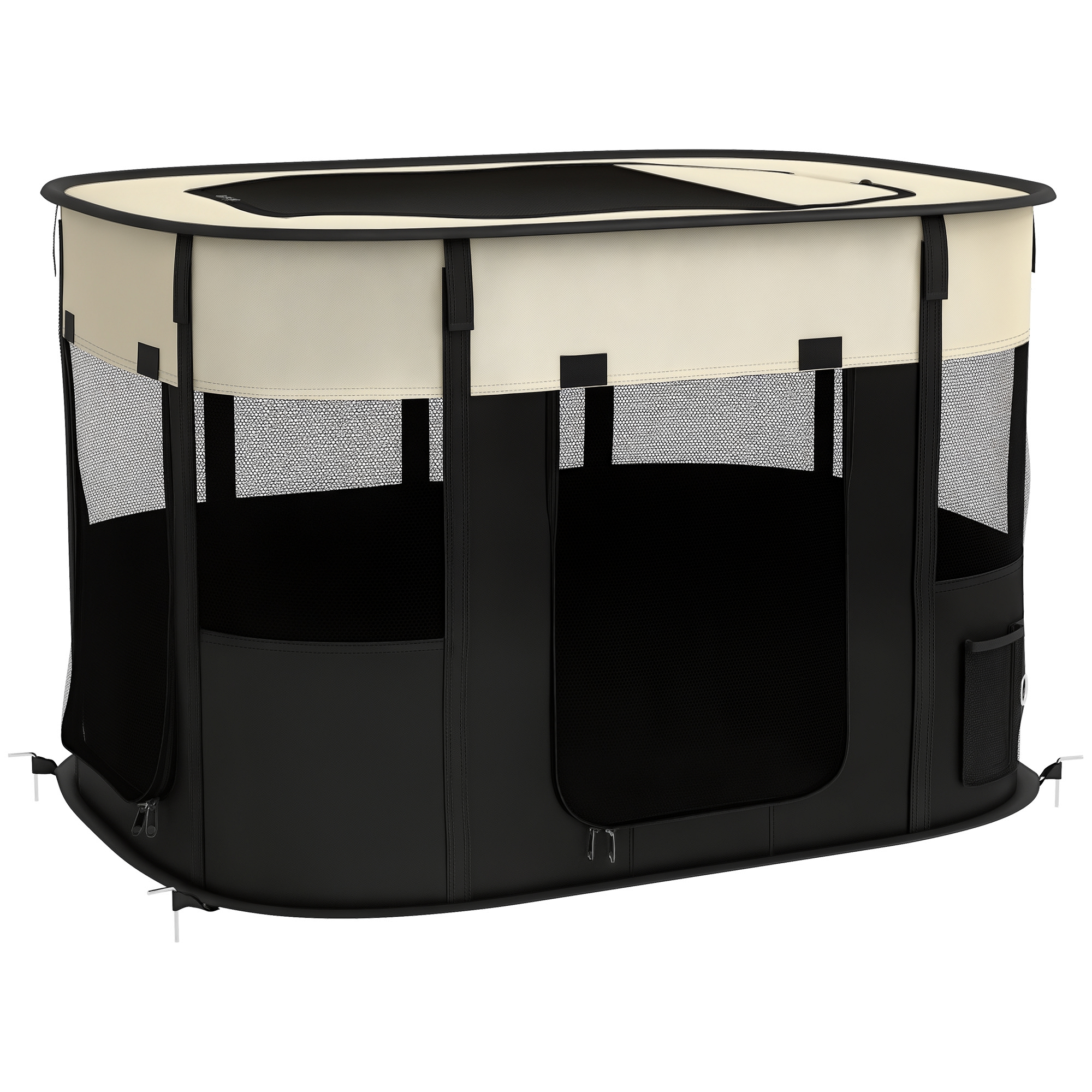 Feandrea Parc Pour Chien En Tissu Oxford, Clôture Octogonale, Enclos, Taille L, 112 X 112 X 62 Cm, Cadre Tube PVC, Filet Respirant