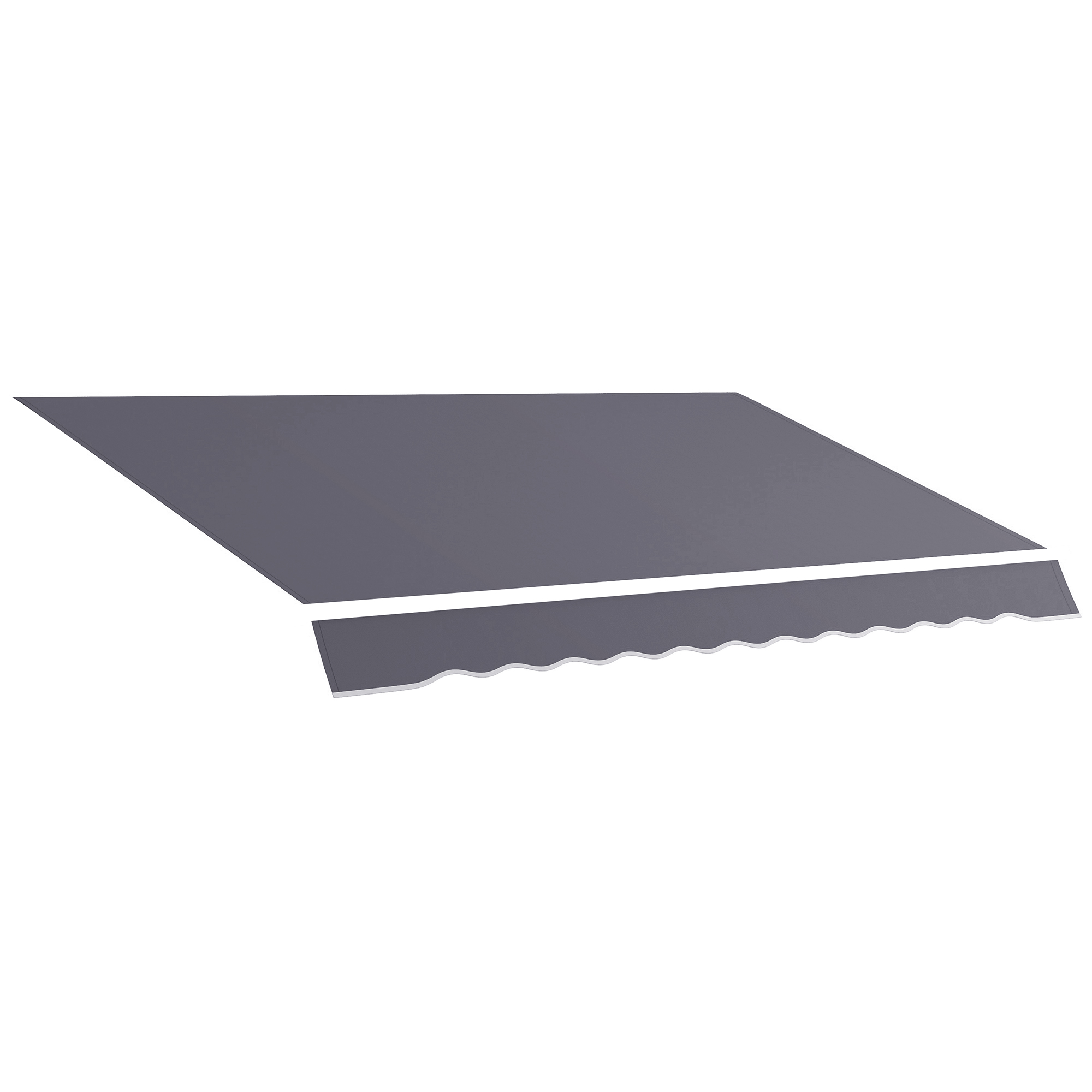 Outsunny Toile de Rechange pour Store à Bras Retractable en Polyester Anti UV de 3,6x2,5 m, Gris