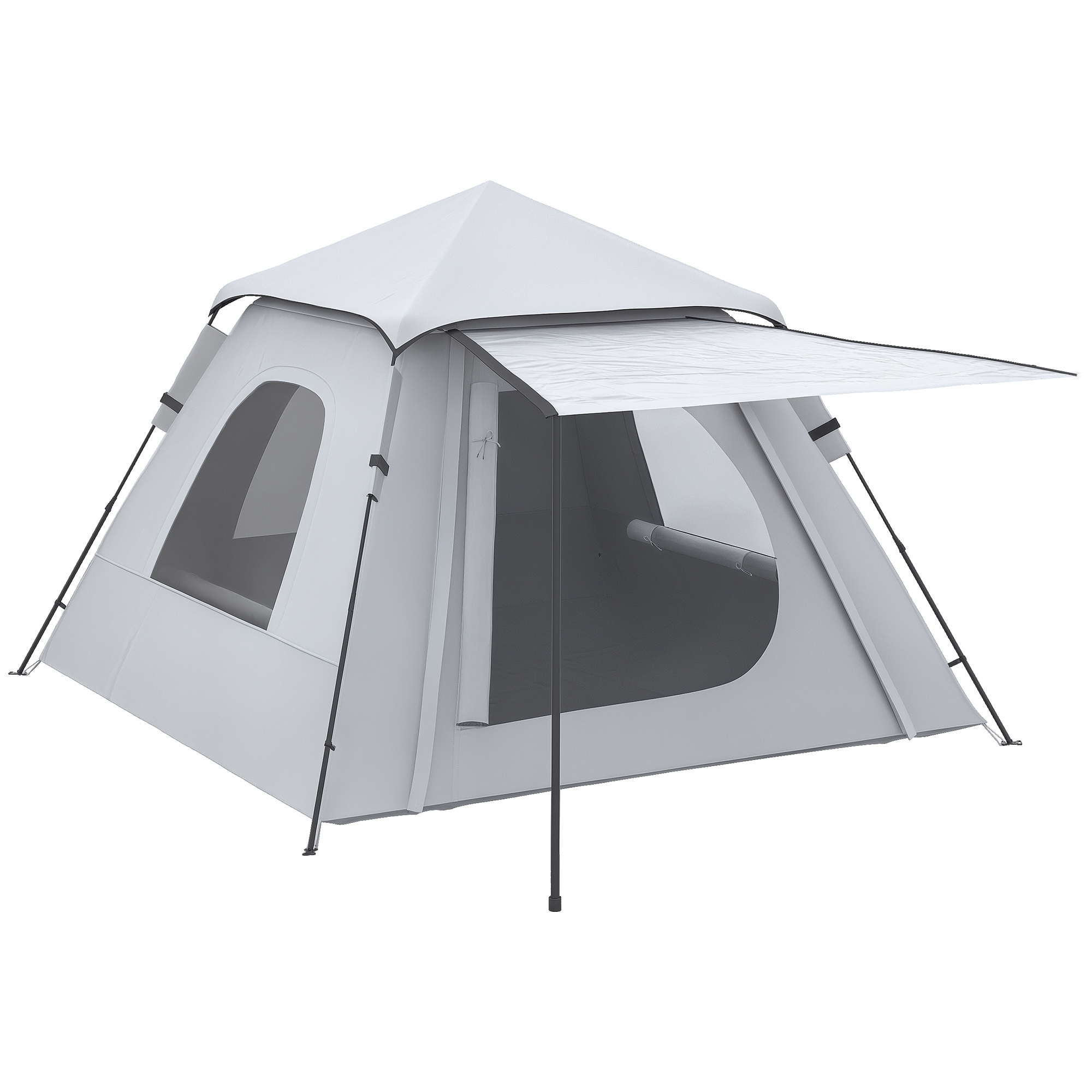 Outsunny Tente de camping tente pop up porche légère 2-3 pers. étanche légère ventilée crochet de suspension sac de transport Aosom France