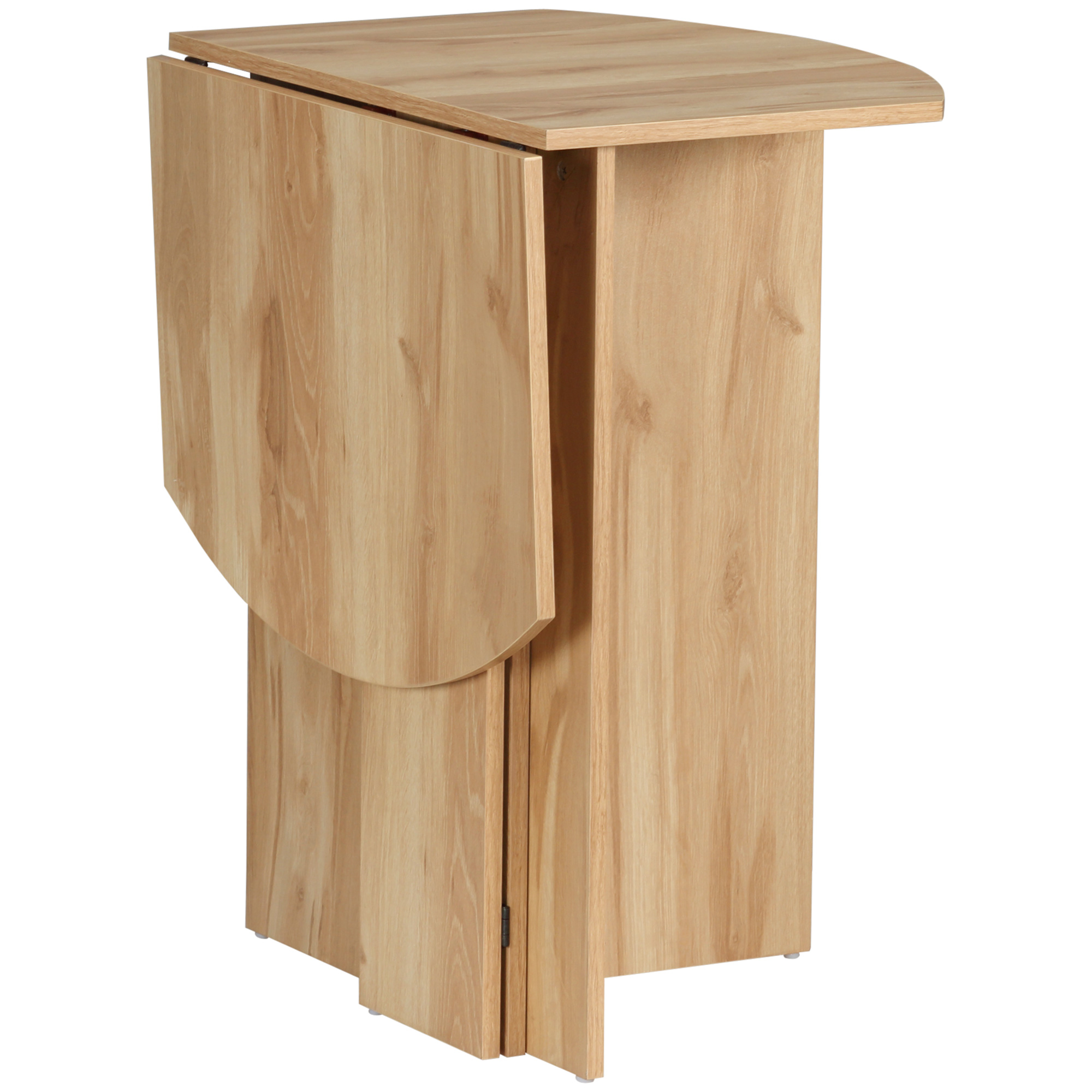 HOMCOM Table à Manger Pliante Gain de Place en Bois, 90x60x74cm, Chêne