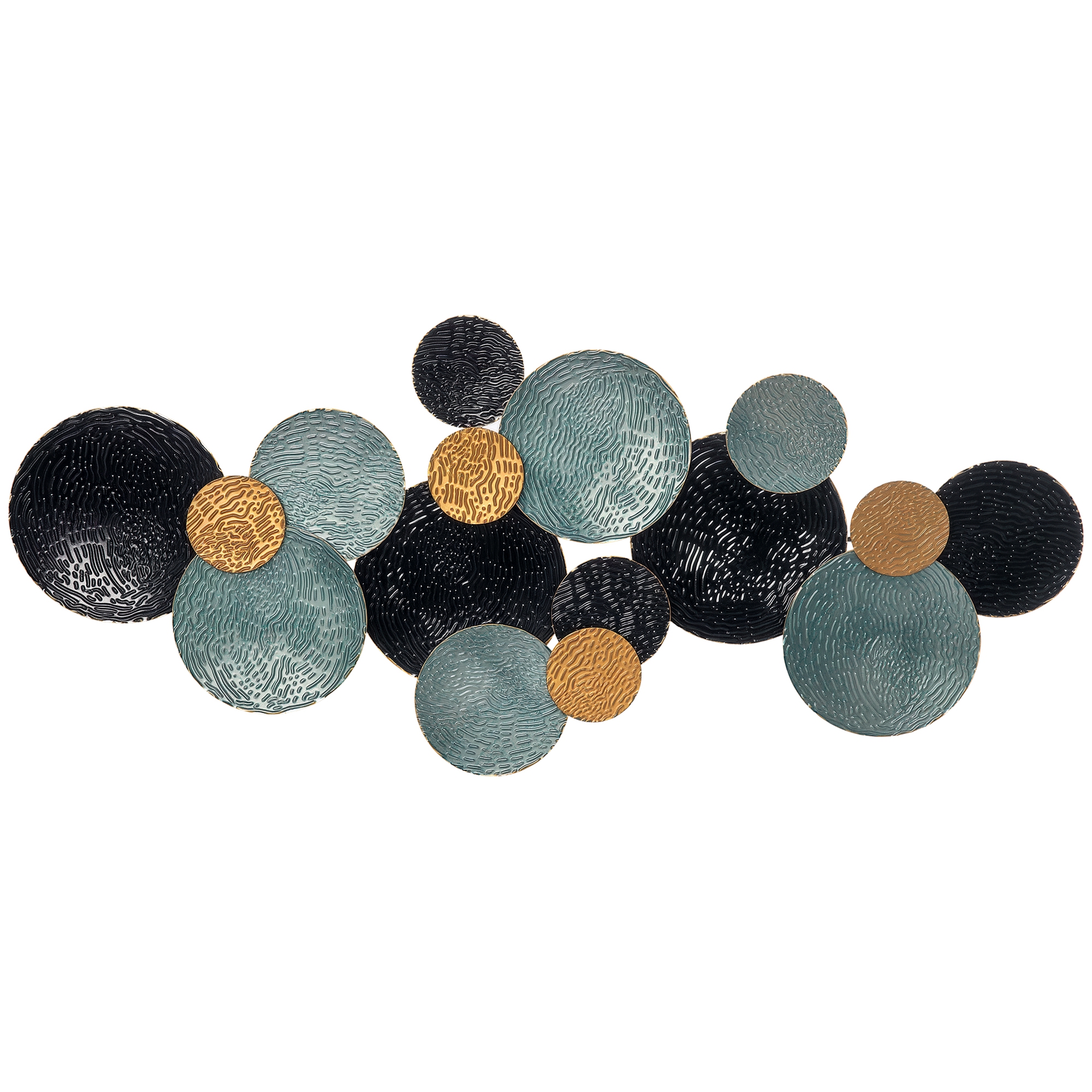 HOMCOM 3D Wandbild Metallbild Wandskulptur moderne Wohnzimmerkunst 121x53cm günstig online kaufen