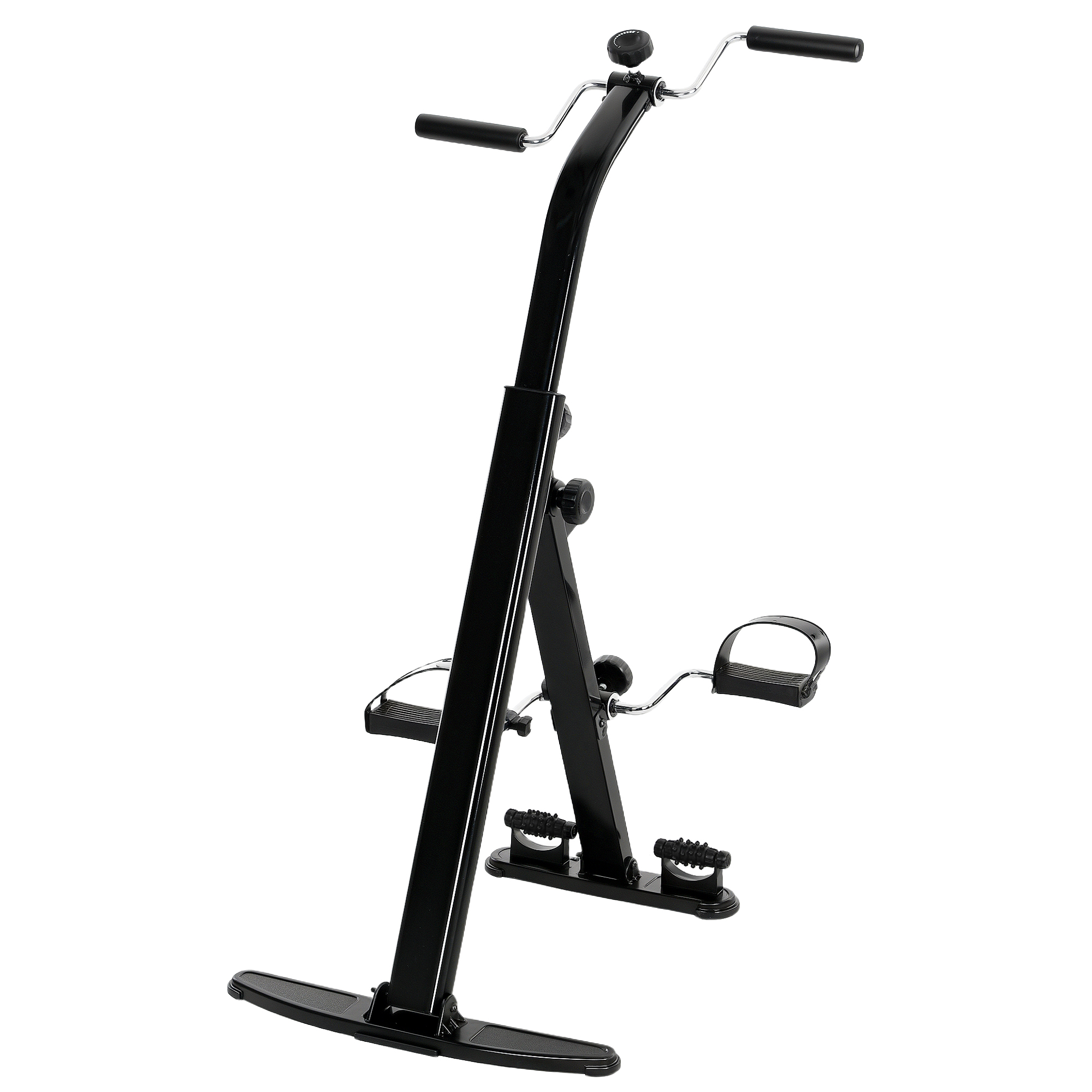SPORTNOW Cyclette pour la Réadaptation des Jambes et des Bras Pliable, Écran LCD et Guidon Réglable en Hauteur, Noir