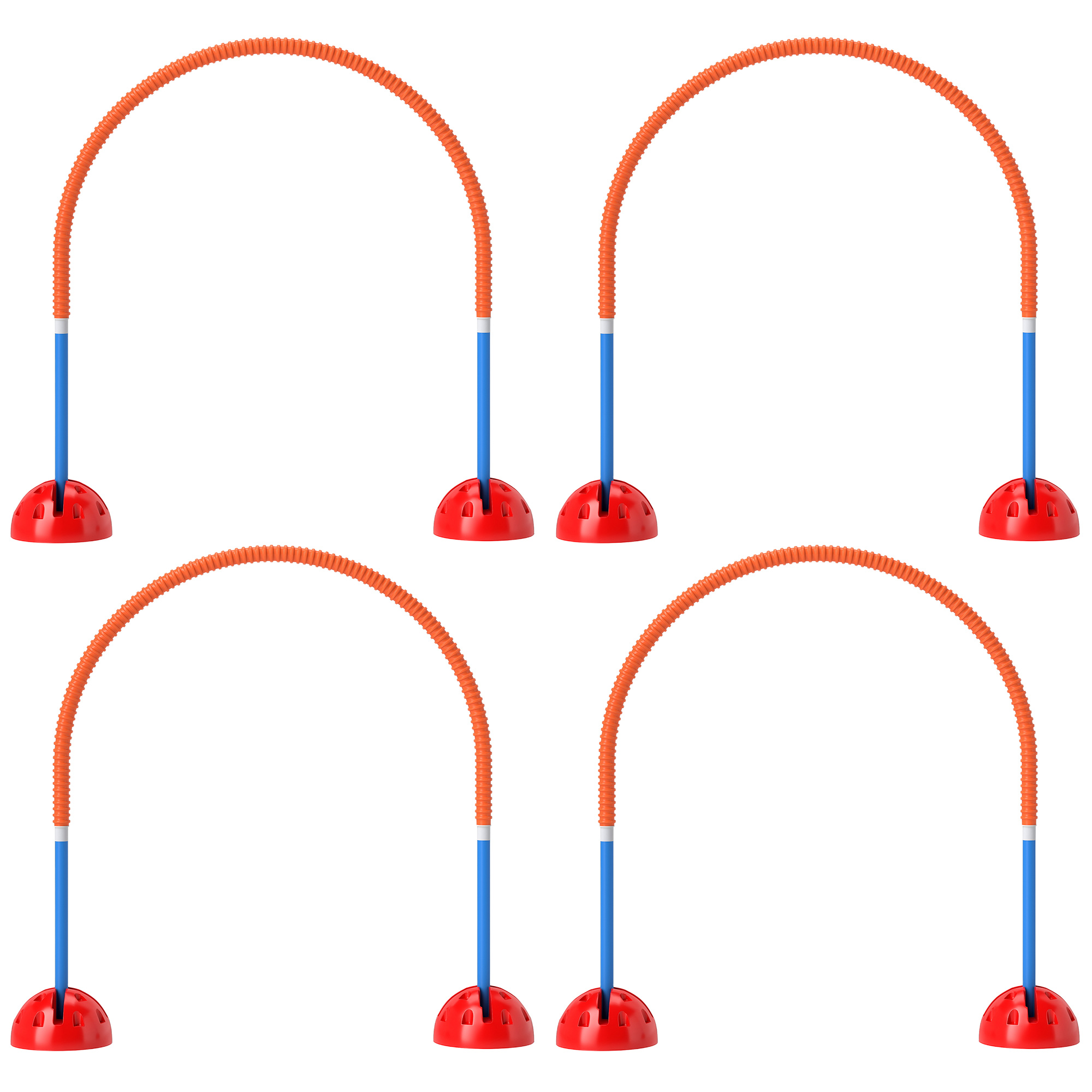 Meilleurs prix pour PawHut Ensemble d'agilité pour chiens de 4 pièces avec 4 portes à largeur ajustable, sac de transport, pour le jardin, en bleu
