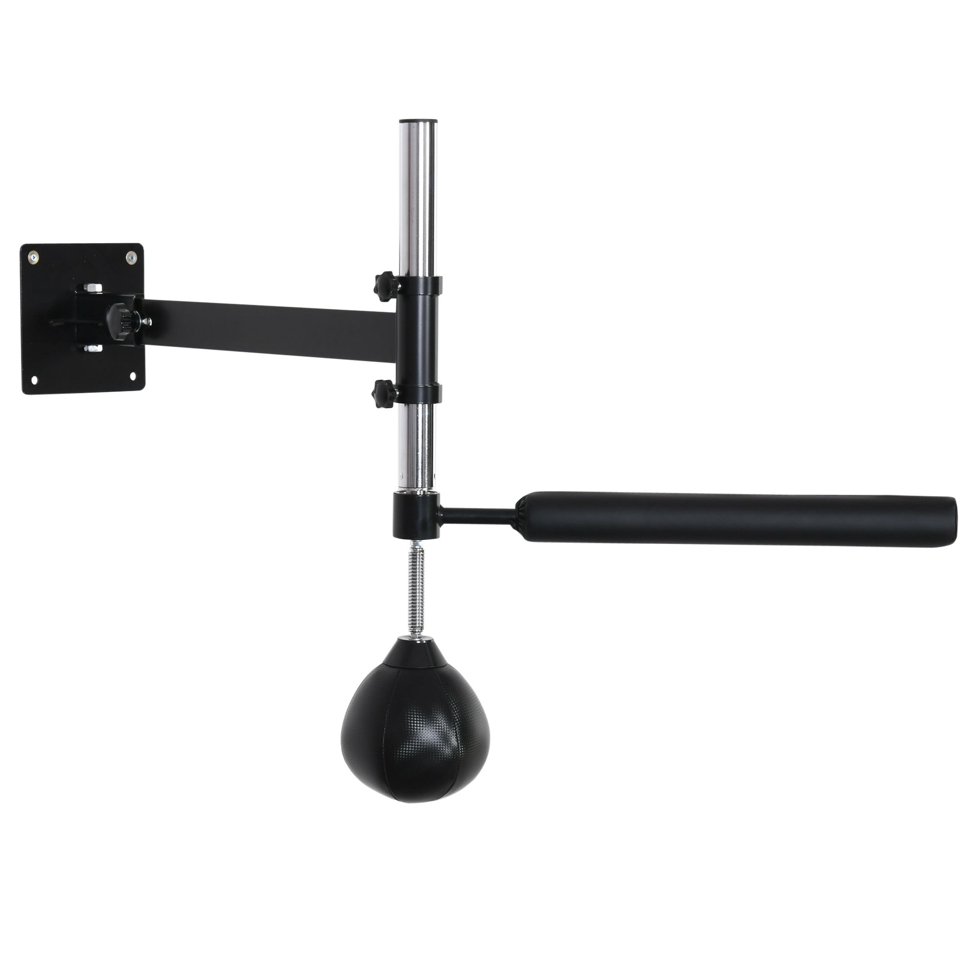 HOMCOM Boxställ, avec speedball, barre de maintien rotative, ajustable en hauteur, pliable, acier, 79 x 72 x 20 cm