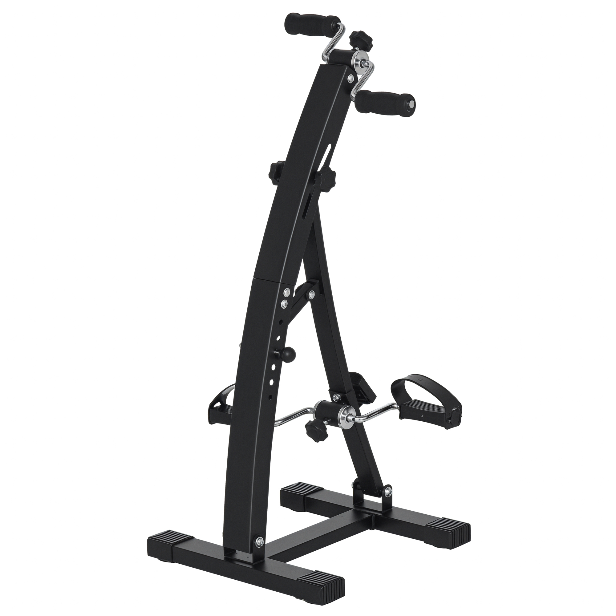 HOMCOM Heimtrainer Bewegungstrainer Pedaltrainer für Senioren aus Stahl in Schwarz 41x50x96cm für Fitness & Rehabilitation Aosom.de