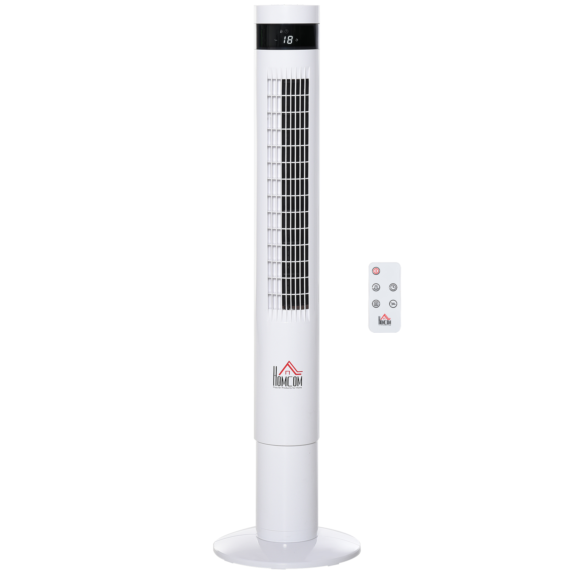 HOMCOM Tornfläkt avec télécommande - Efficace et élégant pour la maison!