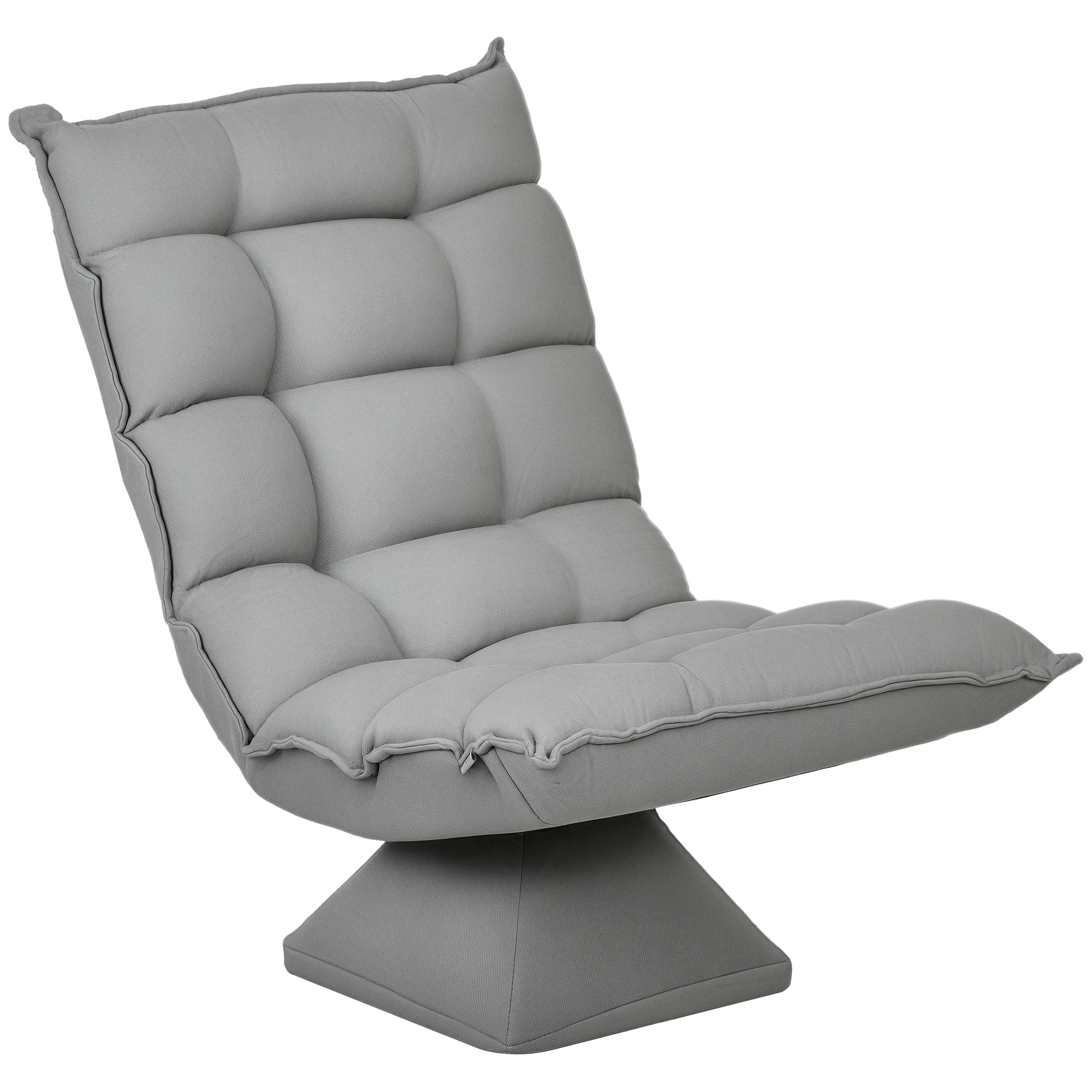 HOMCOM Fotoliu de sol paresos fotoliu relax fotoliu lounge design capitonat înclinare spătar reglabil pivotant 360° | Aosom Romania