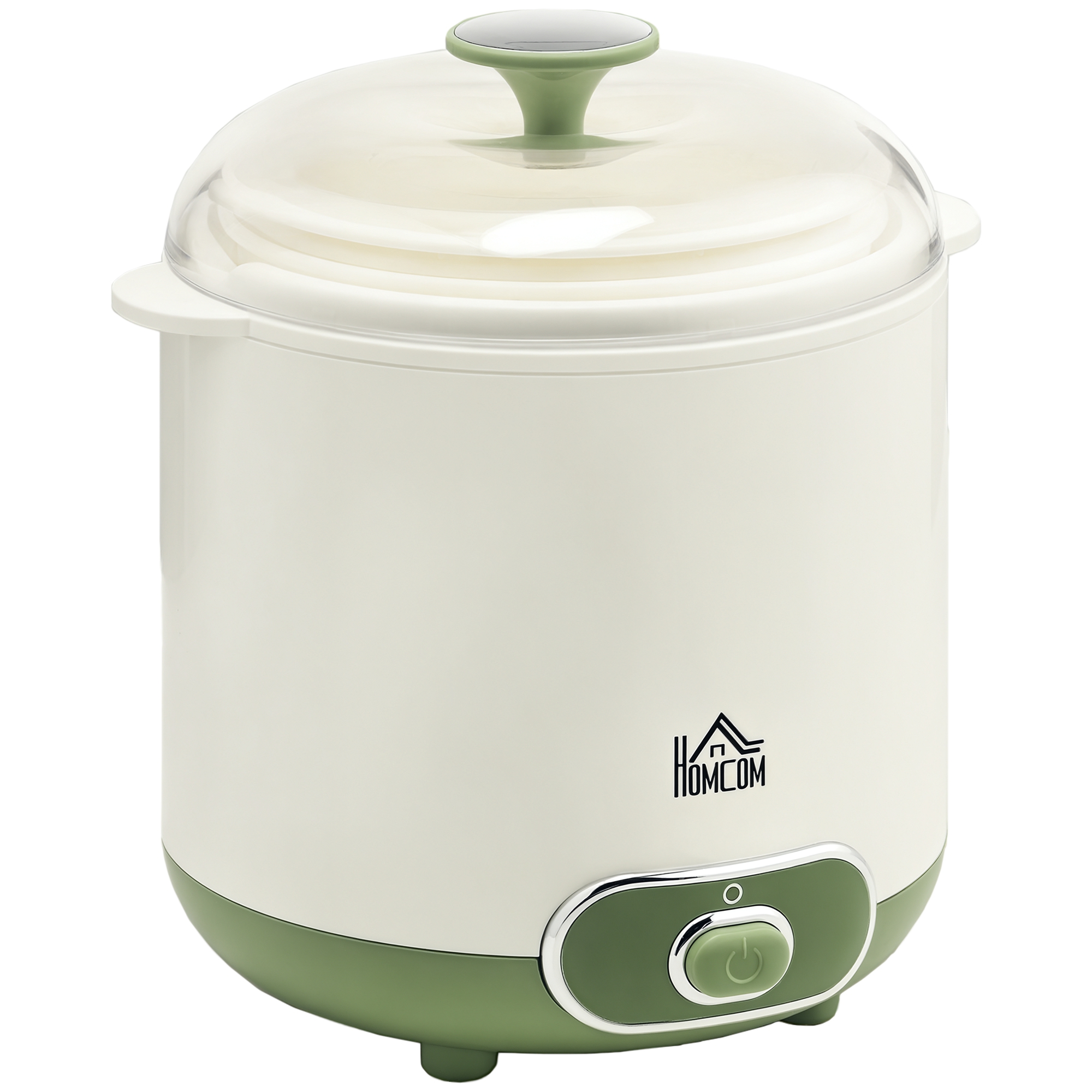 Image of HOMCOM Yogurtiera 20W da 1.5L per 3-5 Persone con 2 Vasetti e Colino, in Plastica, 19.5x17.5x21.4 cm, Bianca Aosom006
