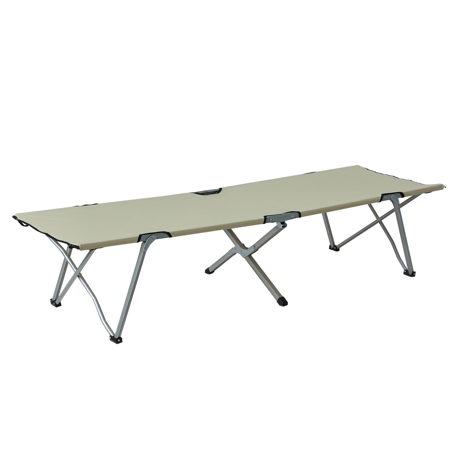 Outsunny Feldbett Campingbett Liege Klappbett mit Tasche Beige   Aosom – Outsunny