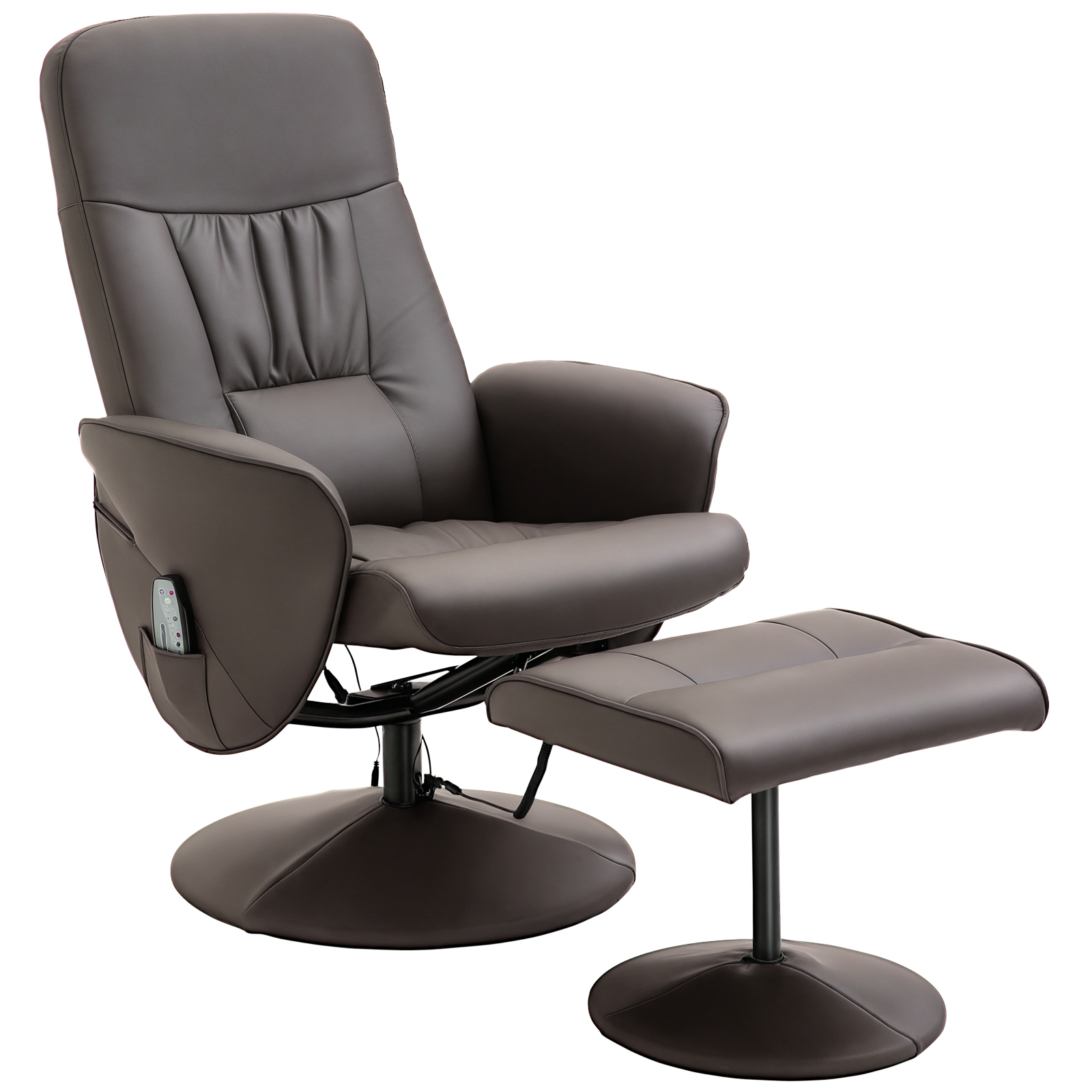HOMCOM 2-St TV Sessel mit Liegefunktion 360° drehbar Relaxsessel mit 10 Mas günstig online kaufen