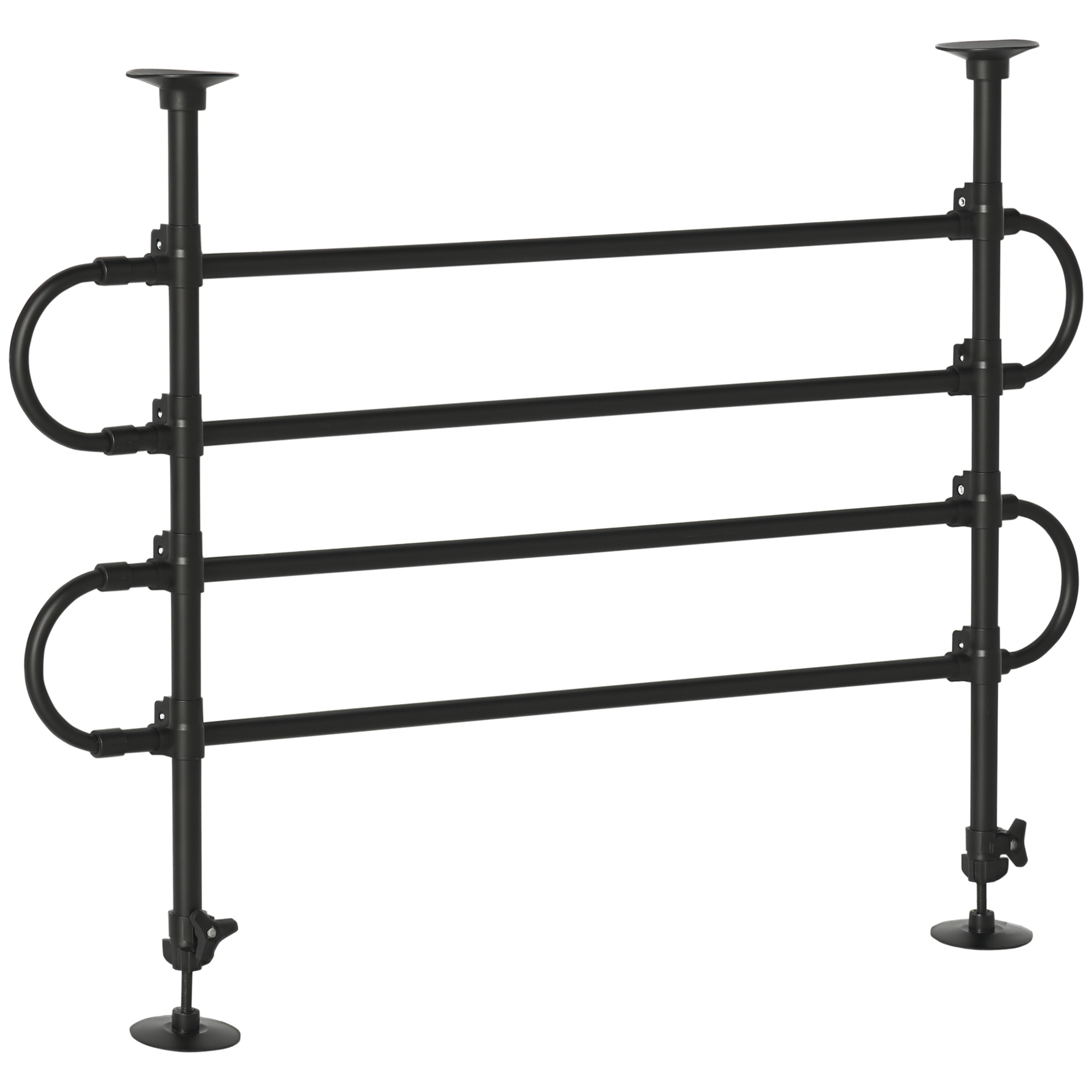 PawHut Grade Segurança Carro Cães Ajustável Largura Altura 87-135x60x105cm Grade Separadora Metal Resistente Preto   Aosom Portugal