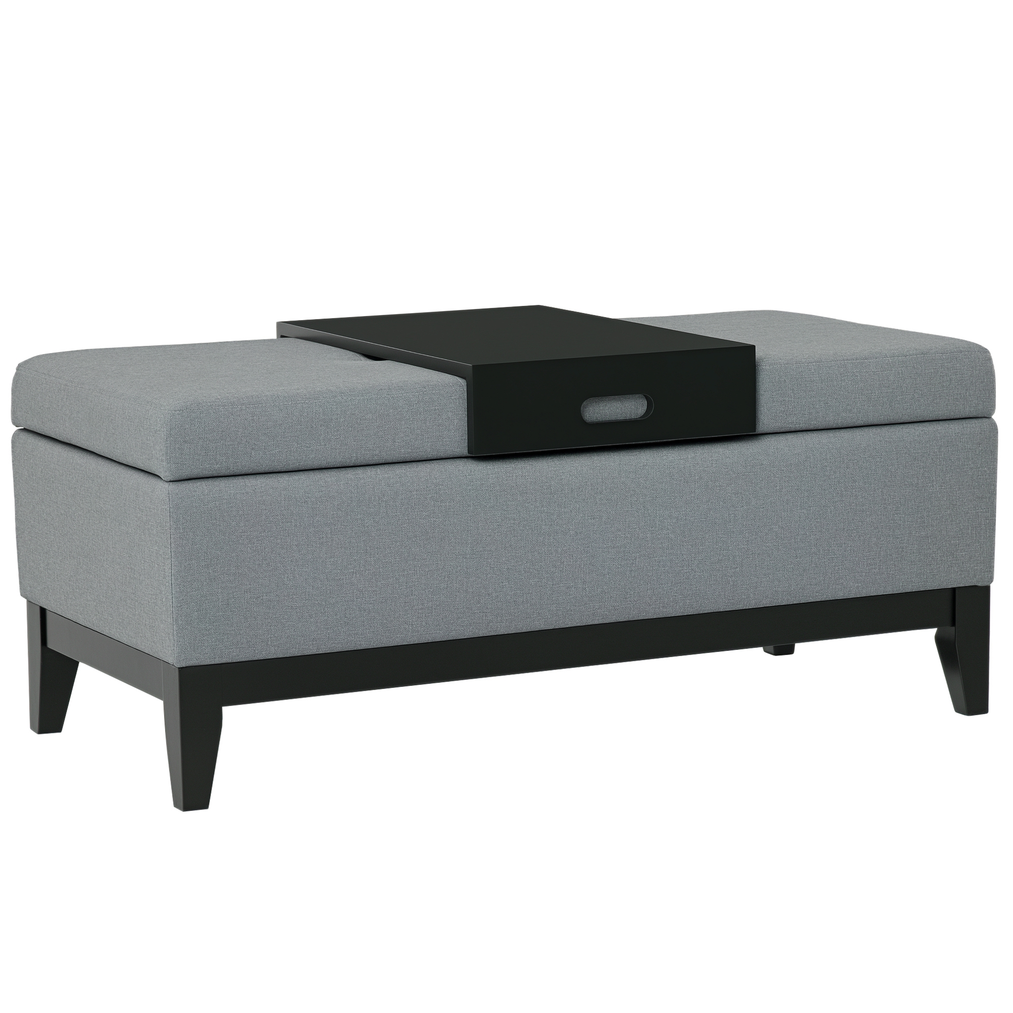 HOMCOM Sitzbank mit Stauraum Polsterhocker 120 kg belastbar abnehmbares Tab günstig online kaufen