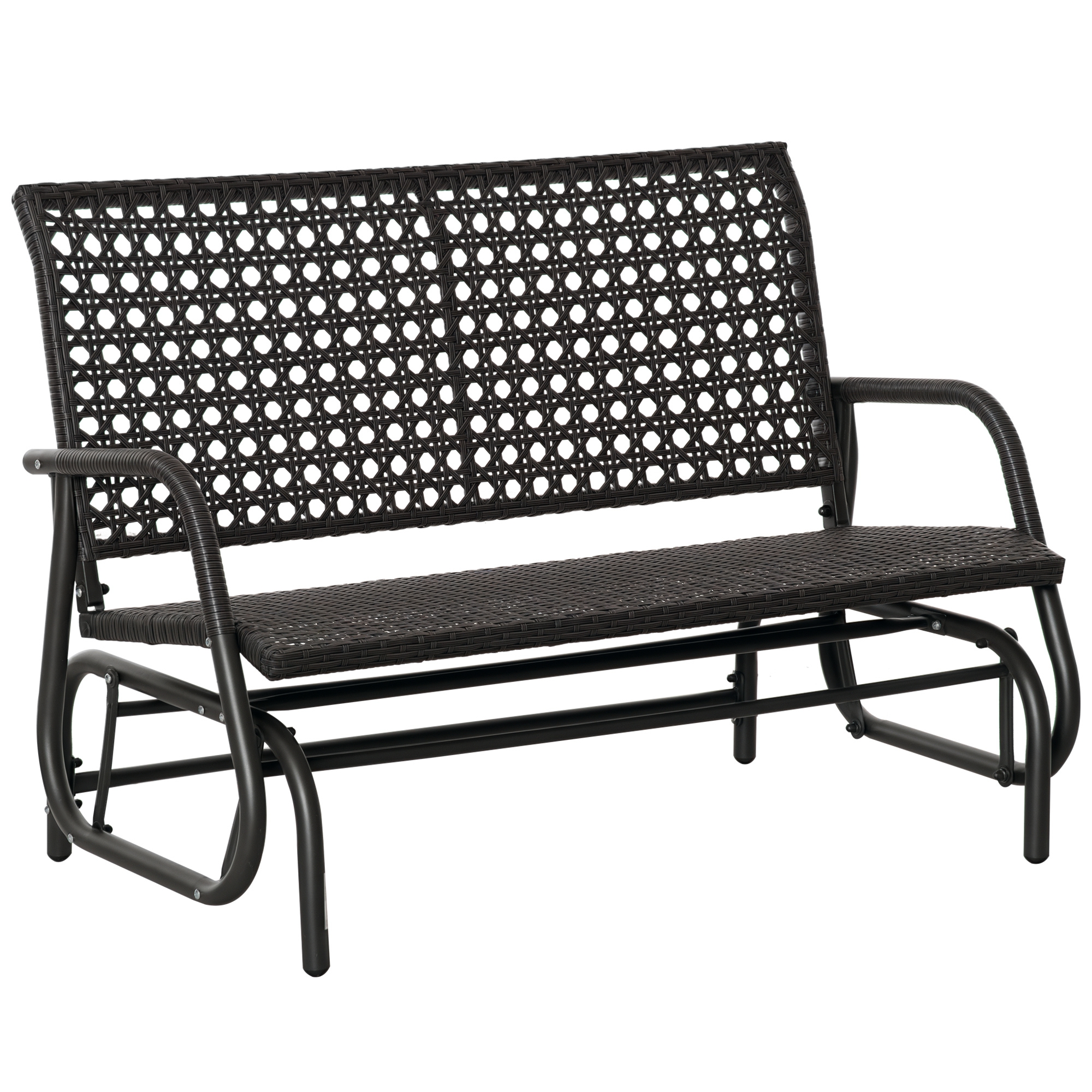 Outsunny Polyrattan Schaukelbank 2-Sitzer für Terrasse & Garten, Loveseat m günstig online kaufen