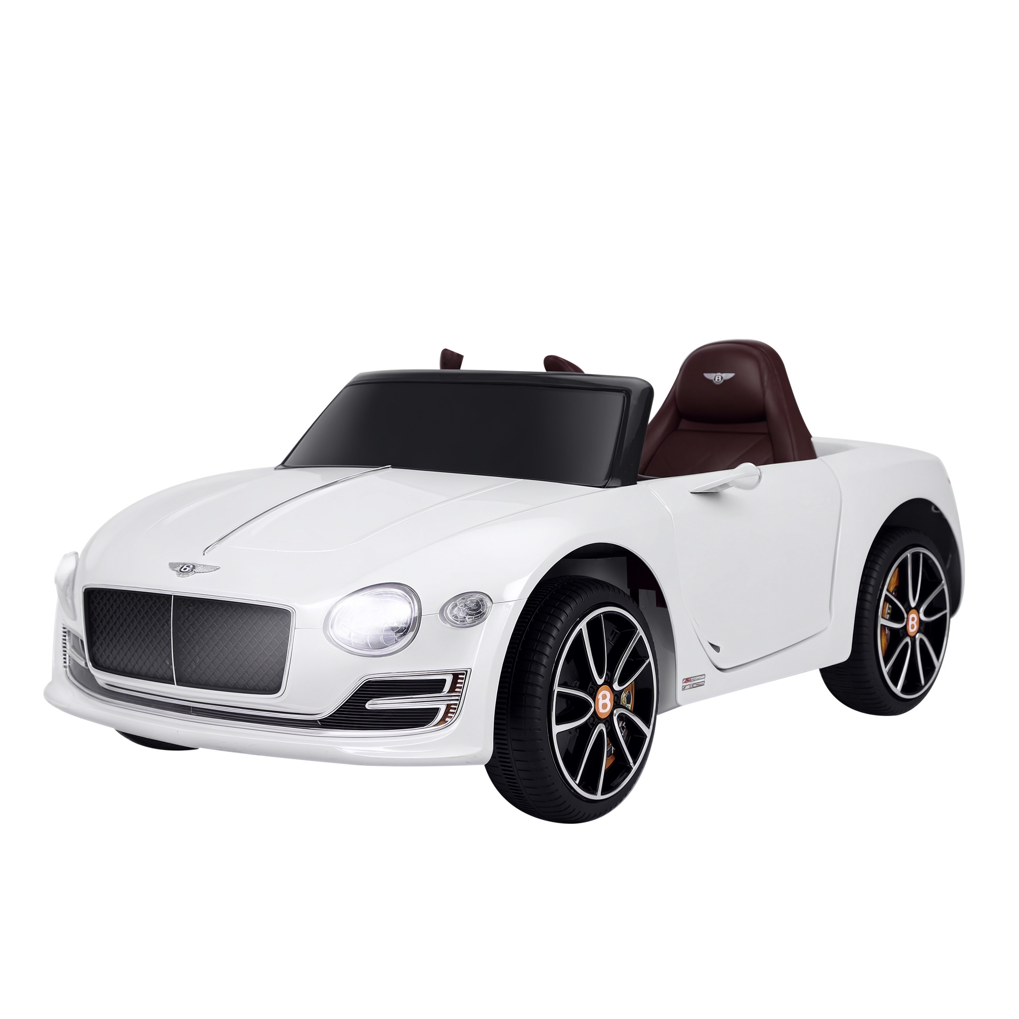 HOMCOM Kinderauto Elektroauto Bentley GT lizenziert mit Fernbedienung, 2 x 390 Motoren, Weiß, 108 x 60 x 43 cm, für Kinder Aosom.de