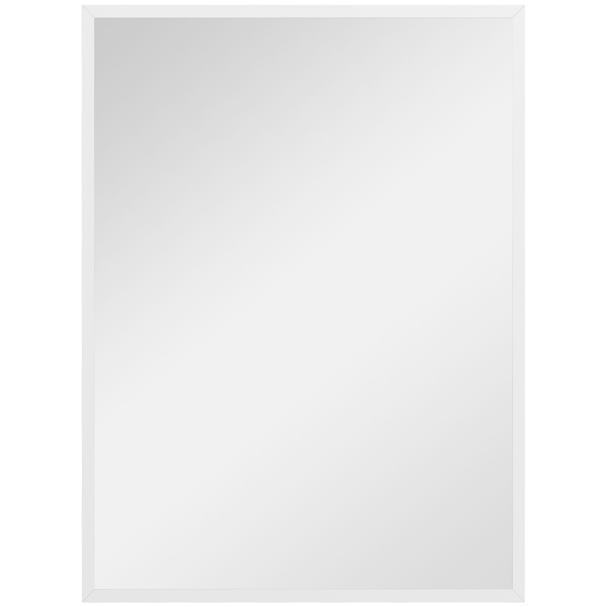HOMCOM Oglindă de perete rectangulară 60 x 80 cm, ramă din MDF, ideală pentru baie, sufragerie sau dormitor, alb | Aosom Romania