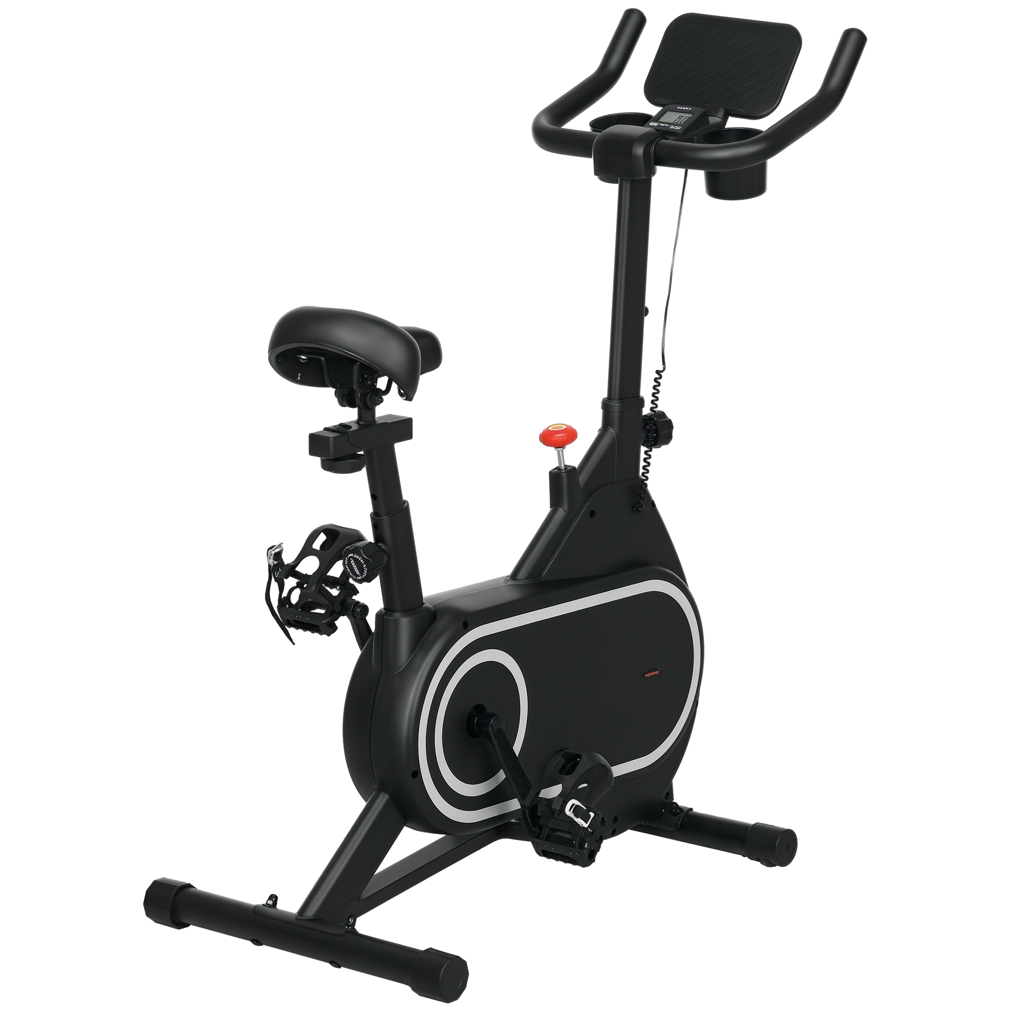 SPORTNOW Cyclette Magnetica con Volano da 4kg, Manubrio e Sellino Regolabili, 8 Livelli di Resistenza Aosom