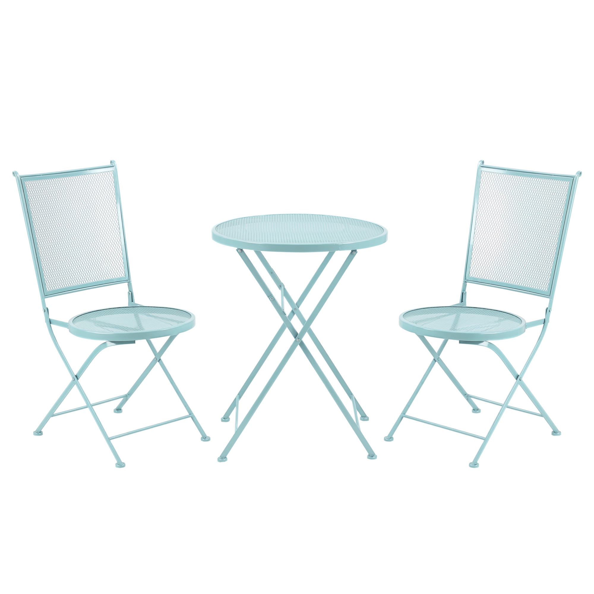 Outsunny Garten Sitzgruppe für 2 Personen Bistro-Set mit 1 Tisch und 2 falt günstig online kaufen