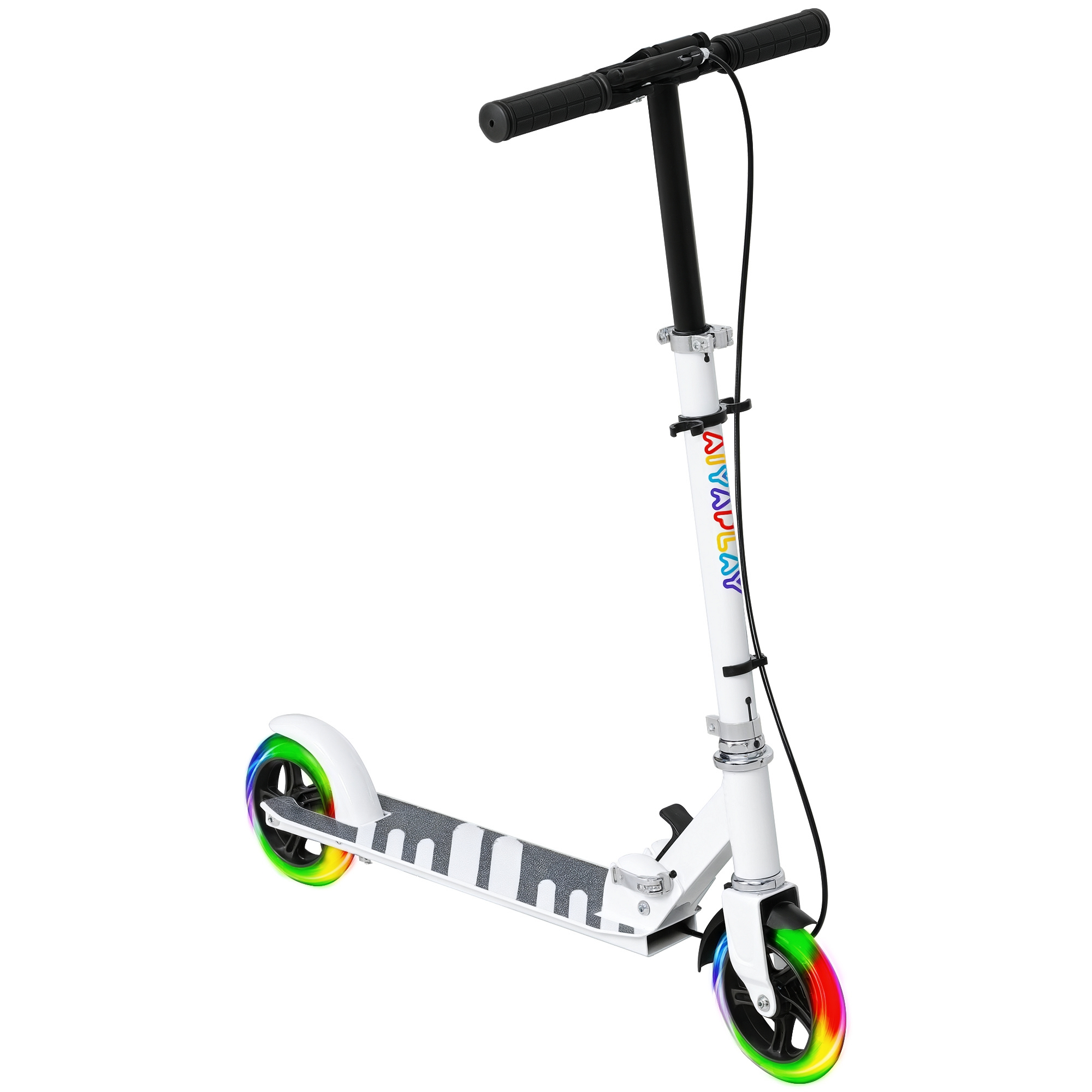 Trottinette Enfant AB 3 Ans – 2 Roues LED, Guidon Réglable 3 Hauteurs, Pliage 1 Main, 50 Kg Max, 2,09 Kg