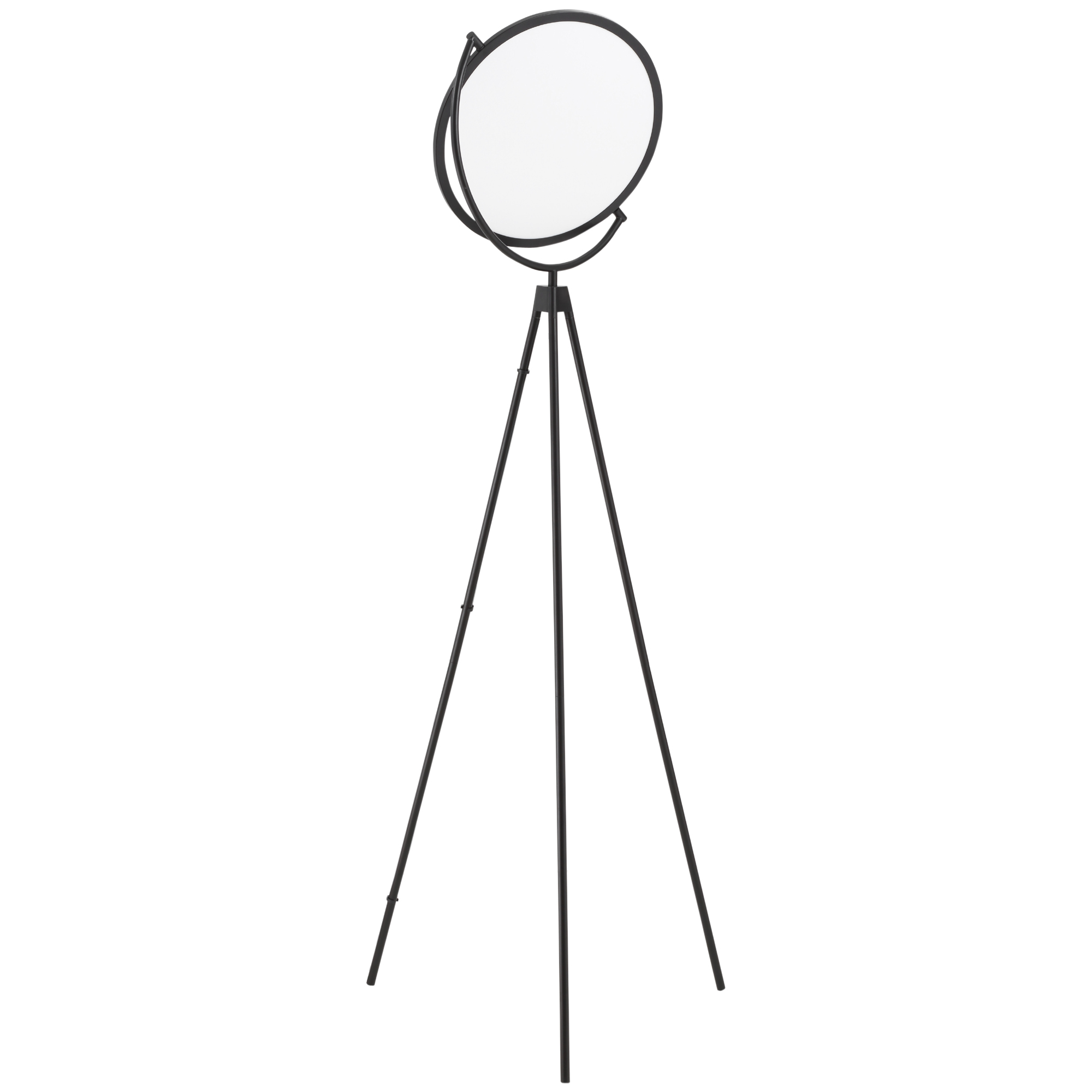 HOMCOM Lámpara de Pie Moderna con Pantalla Giratoria Trípode e Interruptor de Pie para Salón Dormitorio Elegante 60x60x163cm Negro | Aosom España