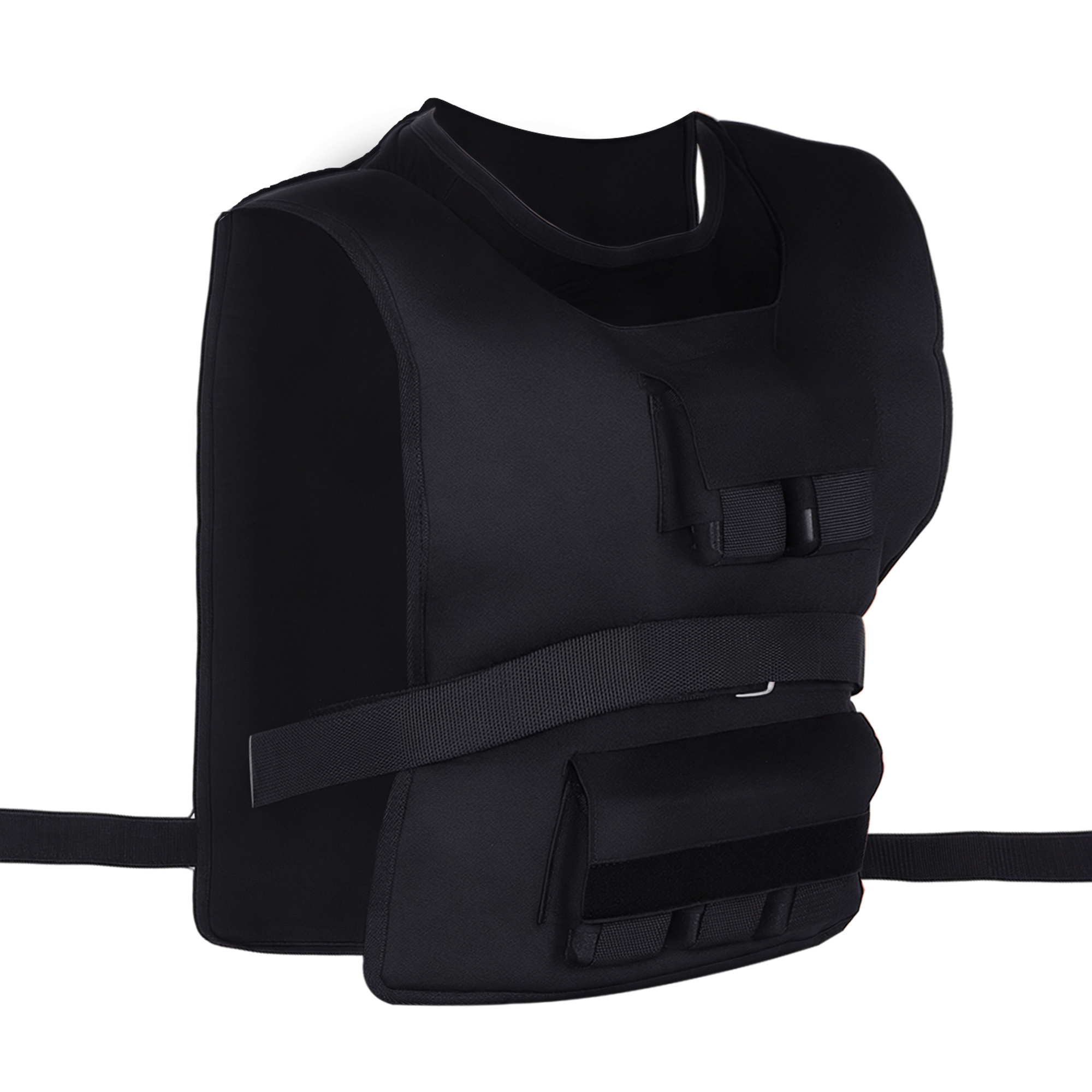 HOMCOM Trainingsweste 30 kg Gewichtsweste für Krafttraining verstellbar Oxford und Eisen Schwarz 36x52cm Aosom.de