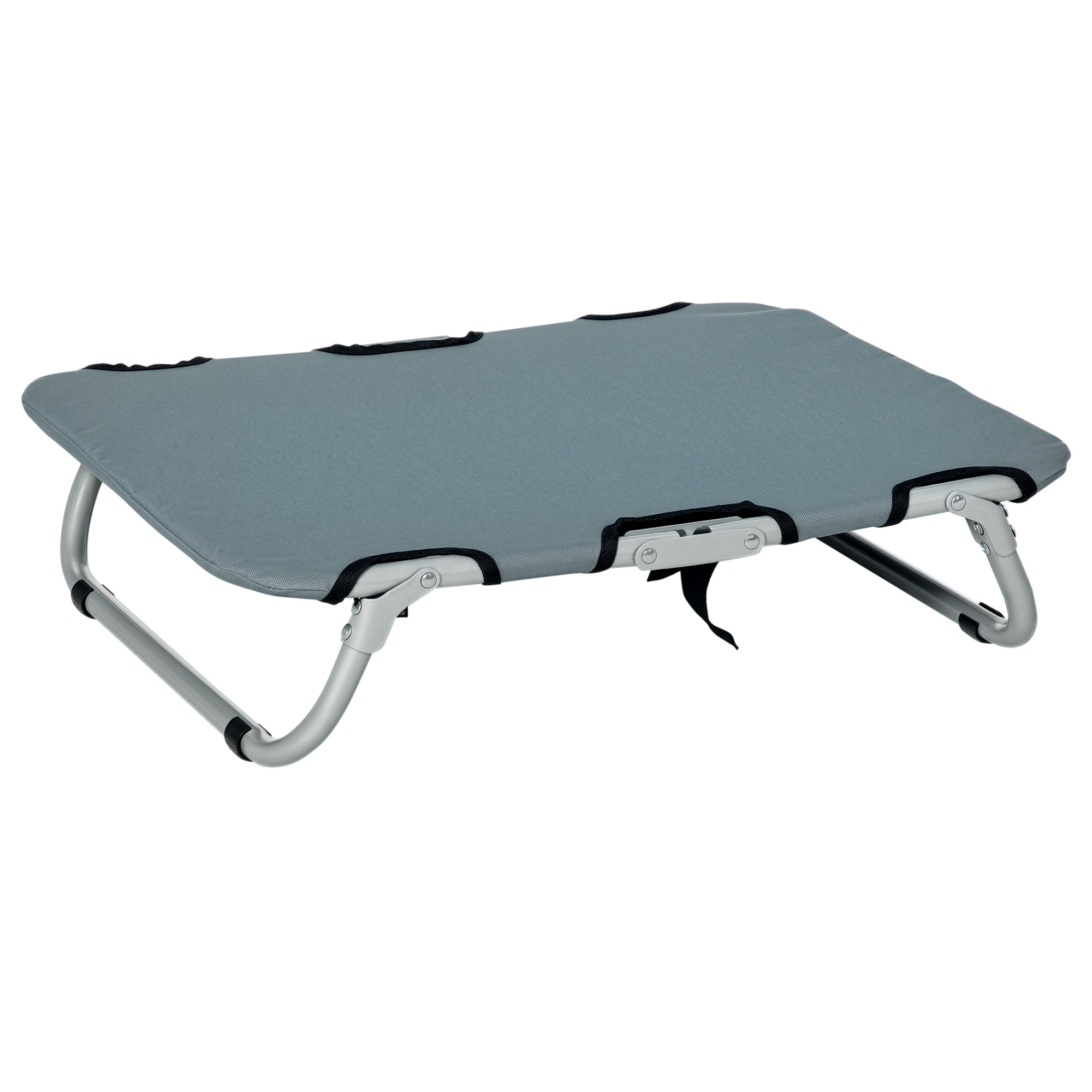 Image of PawHut Lettino per Cani Pieghevole in Acciaio e Oxford, Cuccia Brandina per Cani da Interni ed Esterni, 59x46x15cm, Grigio Aosom006