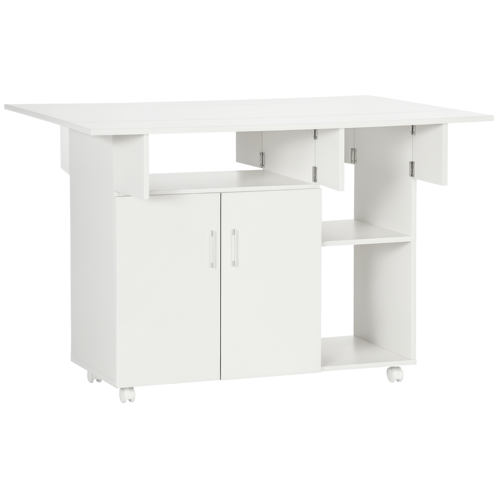 HOMCOM Klapptisch mit Rollen Esstisch Küchentisch mit Klappplatte 115x73x76 günstig online kaufen