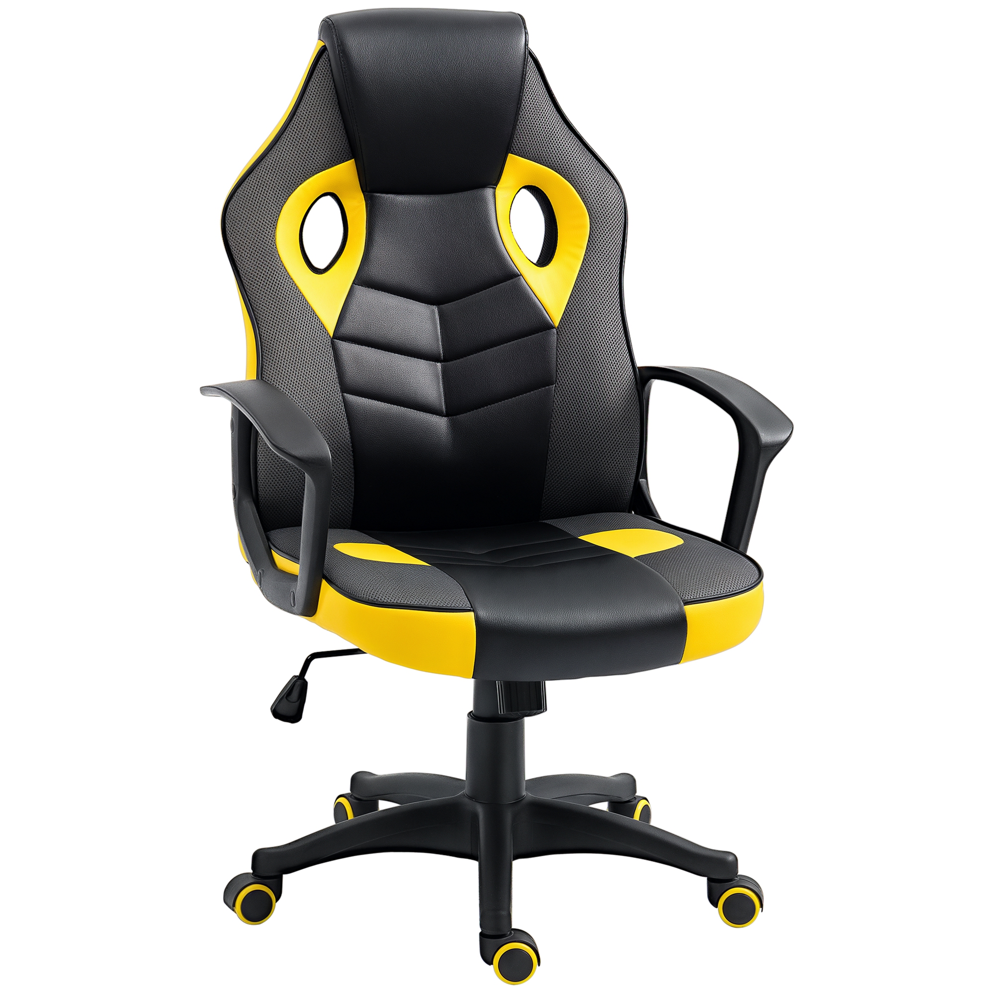 Noua Wei W1 Sedia Gaming PC – Braccioli 4D, Schienale Regolabile 90-150°, Supporto Lombare, Portata 150kg – Nero E Oro
