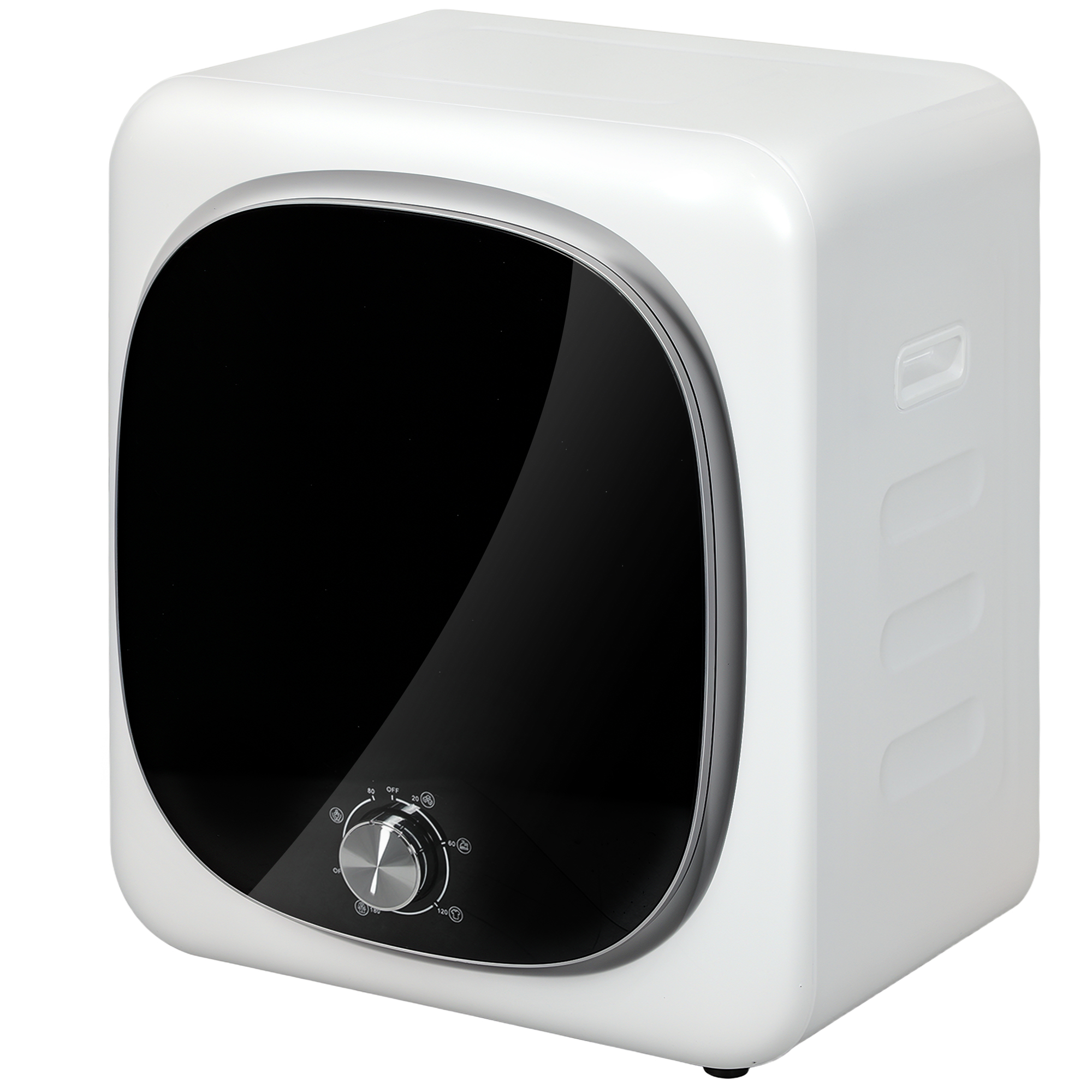 HOMCOM Secadora de Evacuación 4 KG 800W Función Antiarrugas Función Esterilizar 5 Programas Carga Frontal 48x40x56 cm Blanco