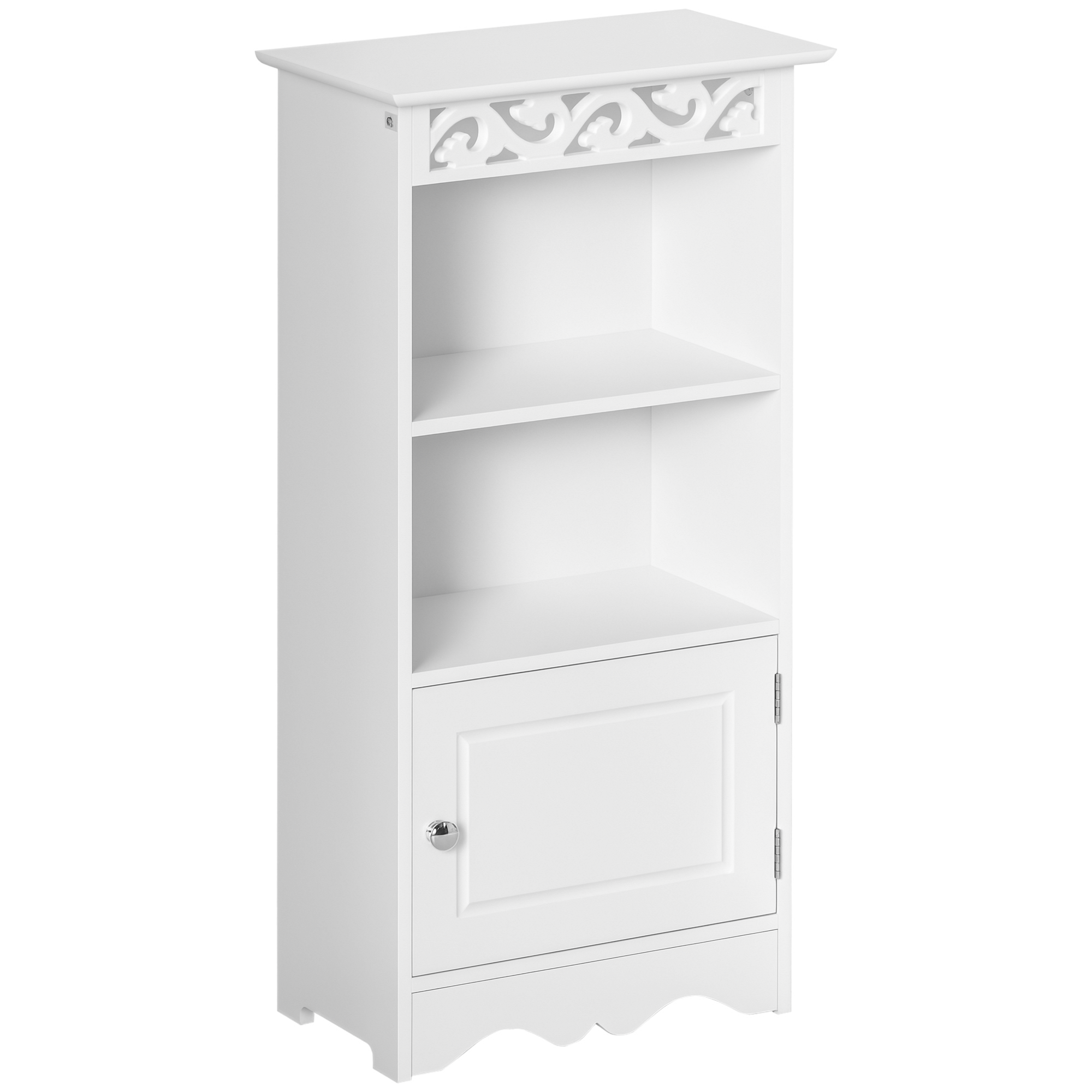 HOMCOM Badschrank Wäscheschrank Küchenschrank Lagerschrank MDF Weiß 40 x 23 x 80 cm Aosom