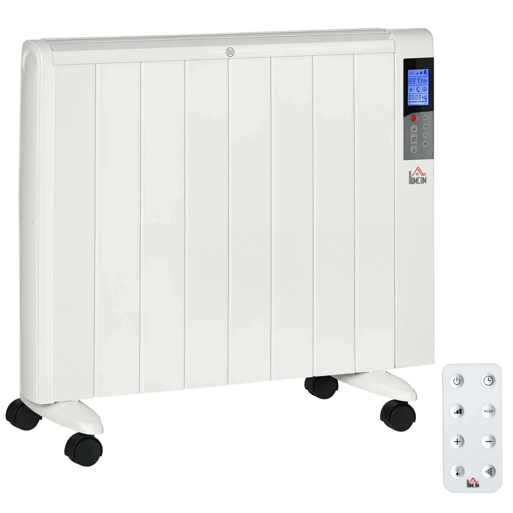 HOMCOM Elektroheizung 2000W 4 Modi für 15 m² mit Fernbedienung Rollen und S günstig online kaufen
