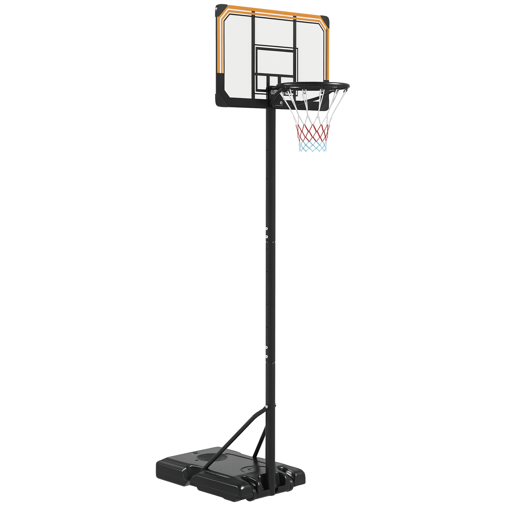 SPORTNOW Cos pentru baschet cu inaltime reglabila, 182-213 cm, Negru