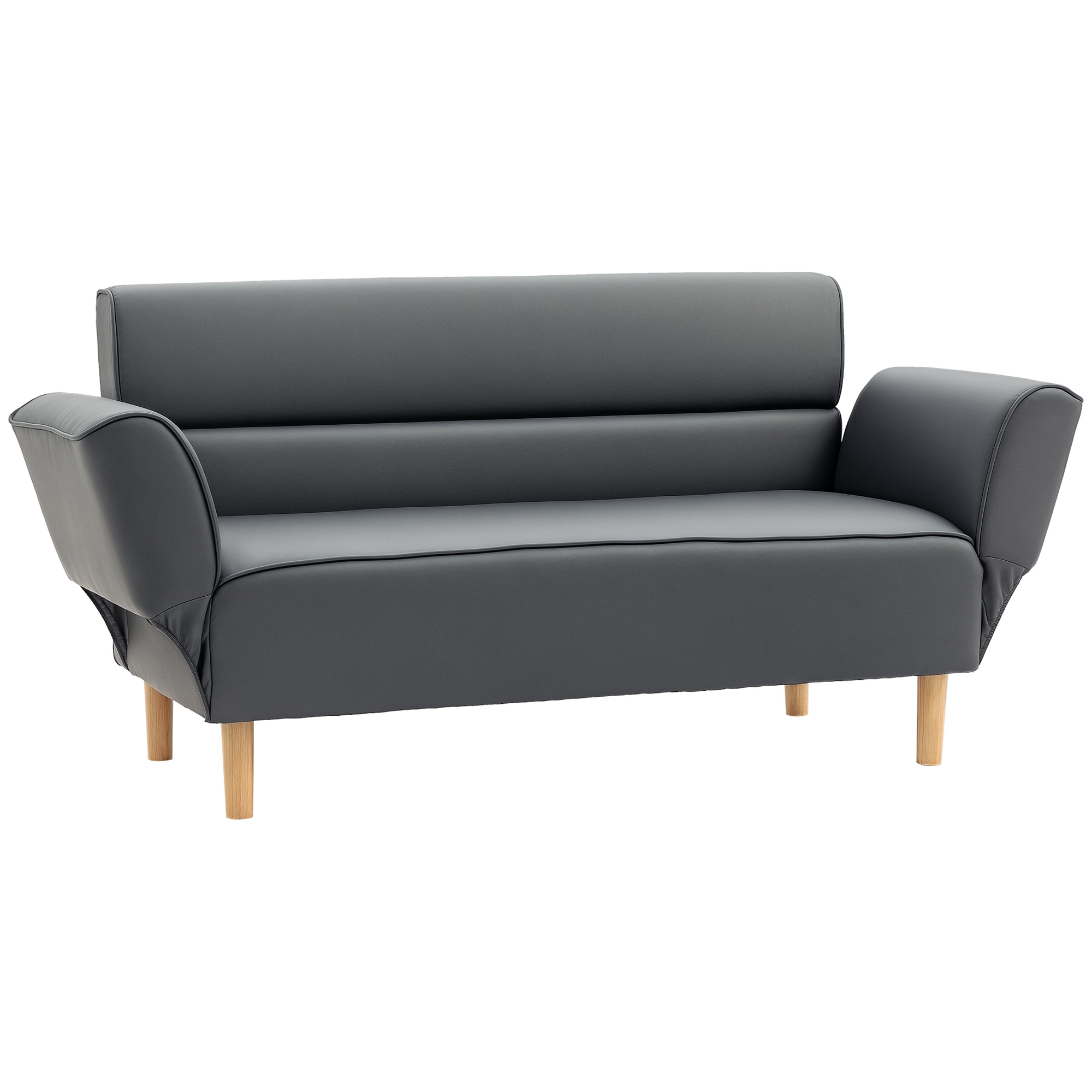 Image of HOMCOM Divano 2 Posti Convertibile in Divano Letto Singolo con Braccioli Regolabili, 164x71x75cm Aosom cod005