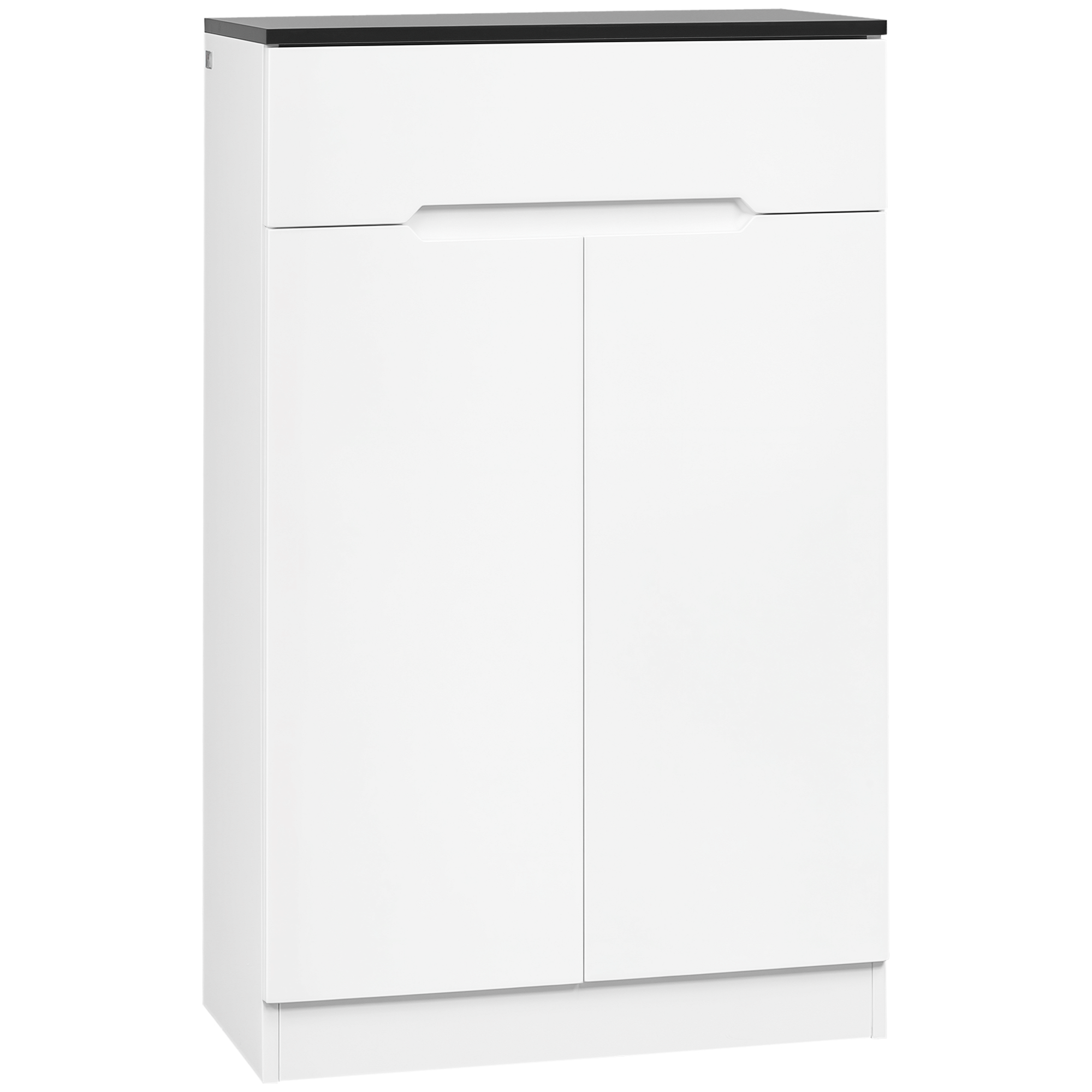 HOMCOM Armadio Scarpiera Slim da 12 Paia per Ingressi e Corridoi con 3Ripiani Regolabili e Cassetto, in Truciolato Bianco, 60x32x100 cm Aosom Italy