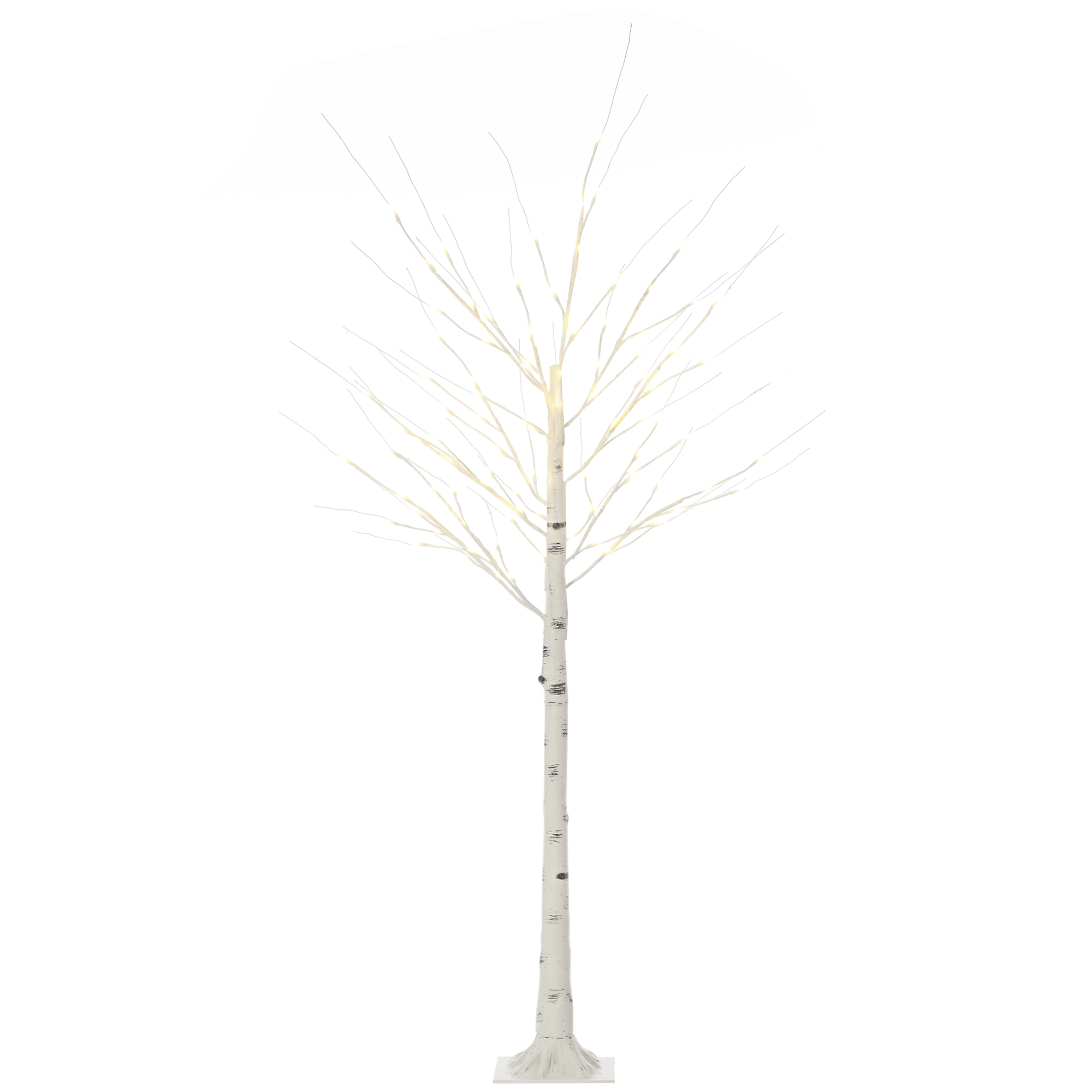 HOMCOM Kunstbaum 180 cm Birkenbaum mit LED-Beleuchtung, Weihnachtsdeko in W günstig online kaufen