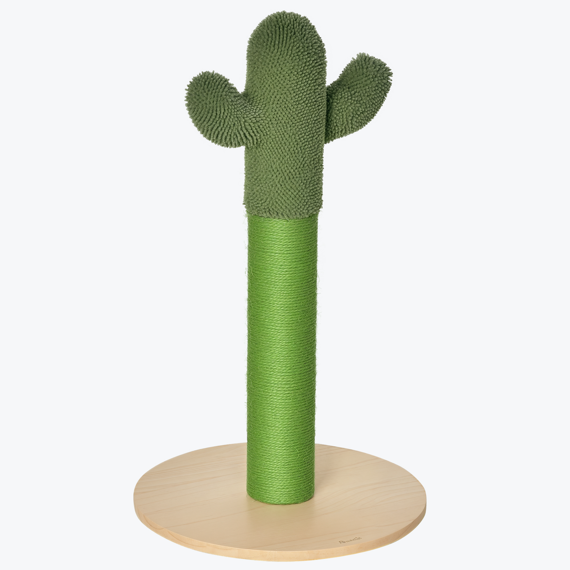 Image of PawHut Albero Tiragraffi per Gatti Adulti e Gattini a Forma di Cactus con Corda Sisal, 40x40x65cm, Verde Aosom006