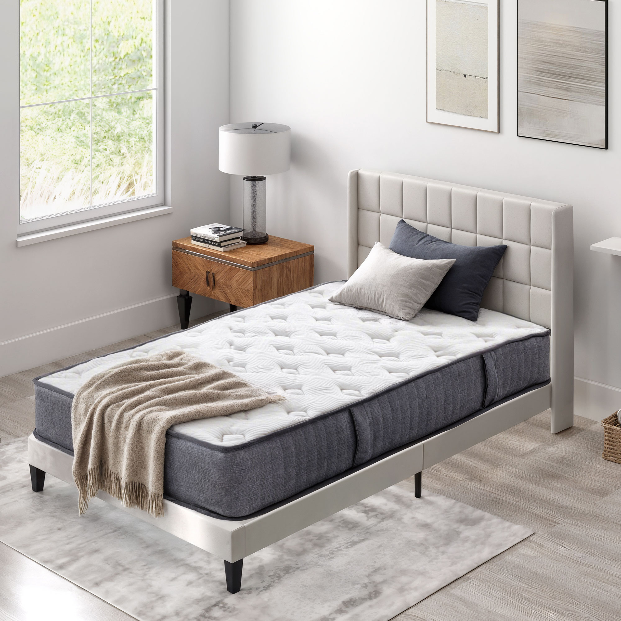 HOMCOM Matratze 90x200 cm 25,8 cm Höhe ergonomische Taschenfederkernmatratz günstig online kaufen