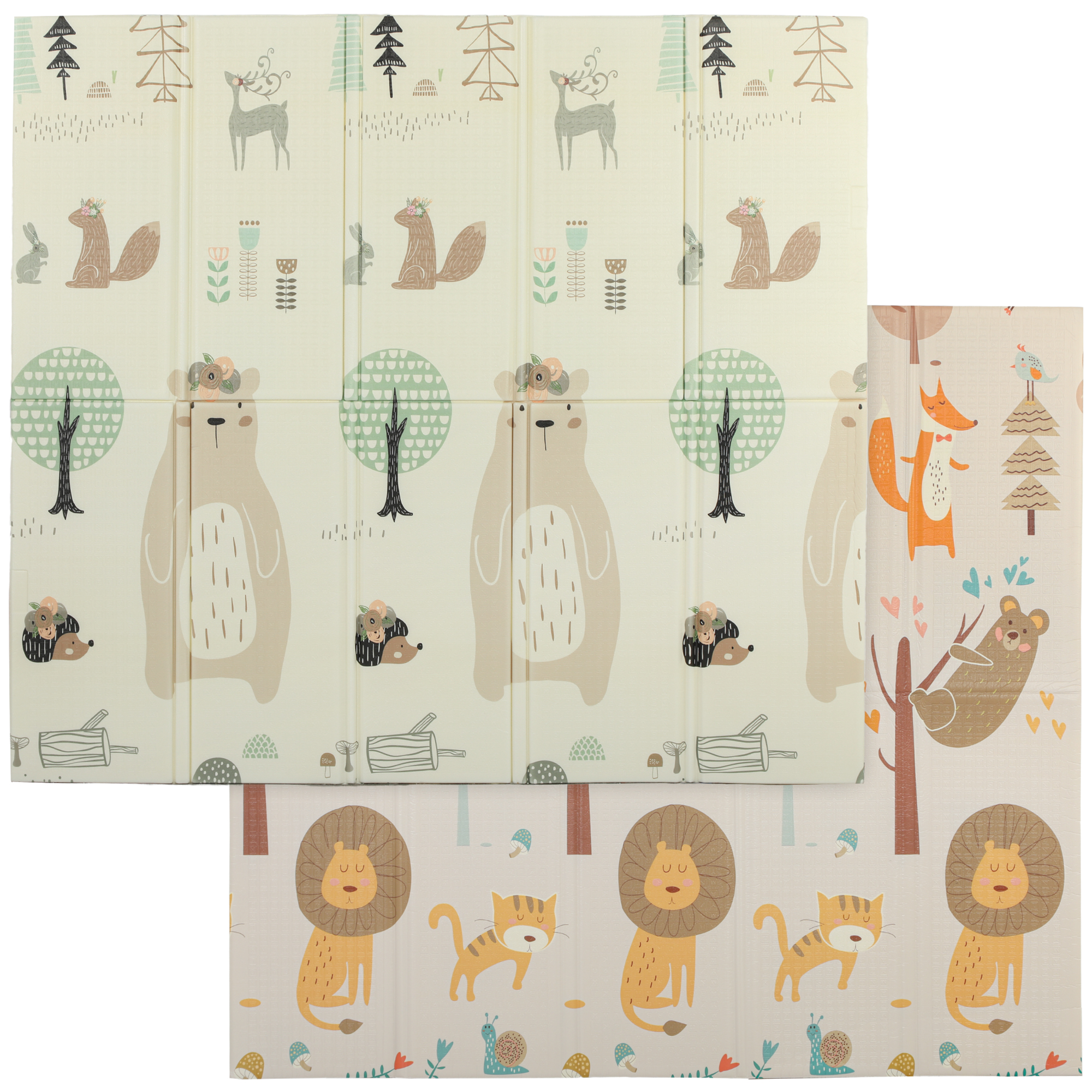 AIYAPLAY Spielmatte Baby 196 x 176 x 1,5 cm faltbar Doppelseitige Krabbelma günstig online kaufen