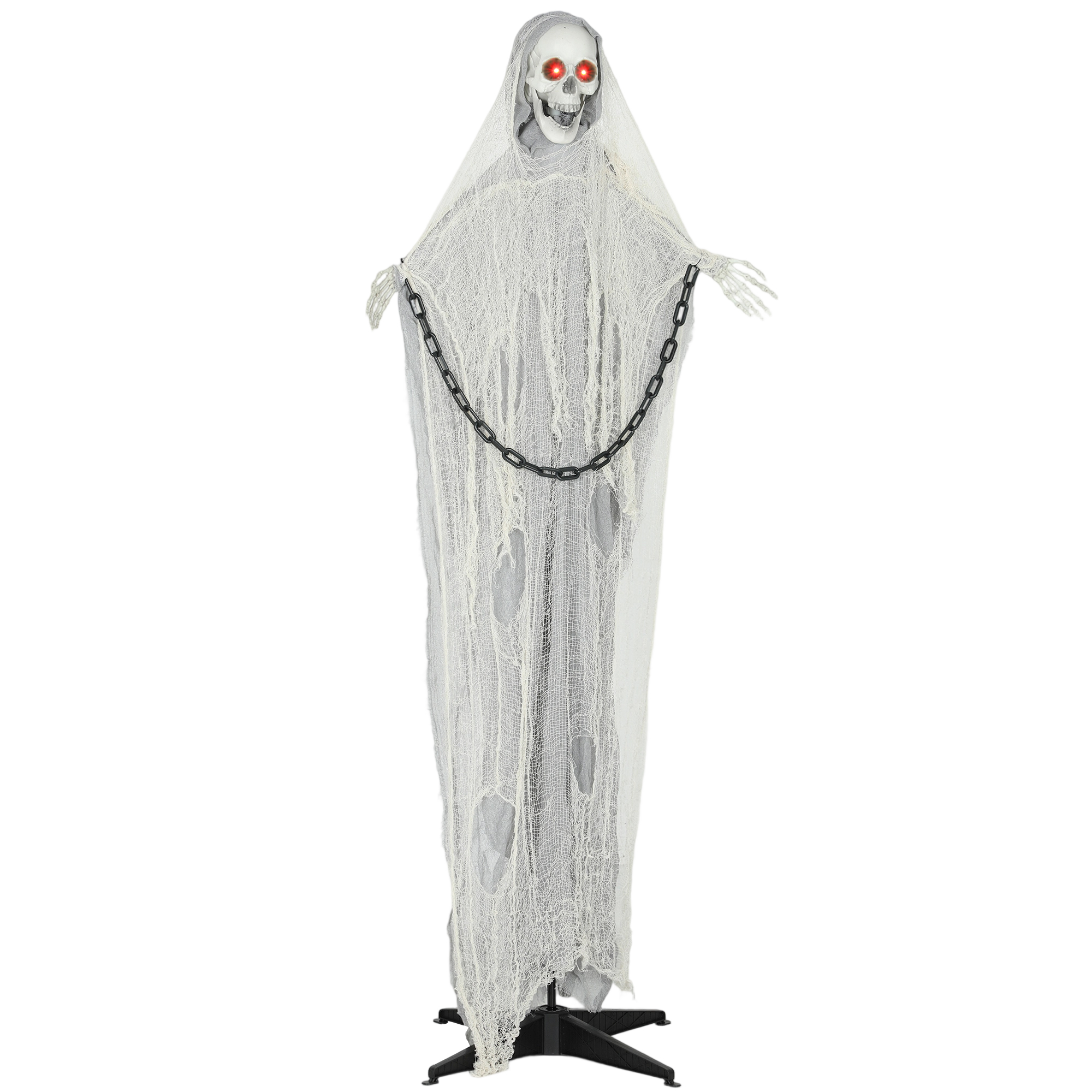 Outsunny 183cm Halloween Dekoration Halloween Sensenmann mit LED-Lichter, S günstig online kaufen