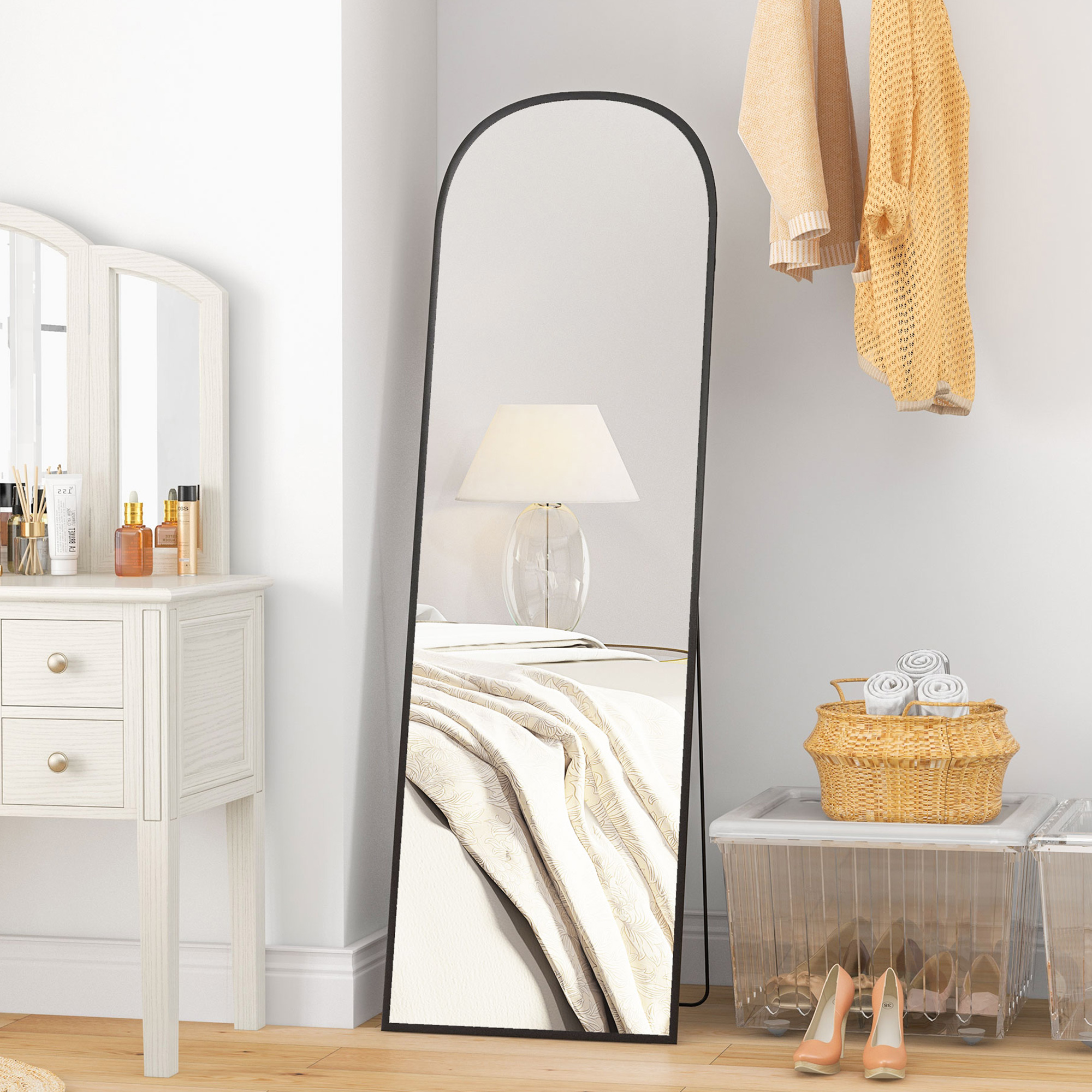 HOMCOM Ganzkörperspiegel 1615 x 50 cm Standspiegel mit Aluminiumlegierungsr günstig online kaufen